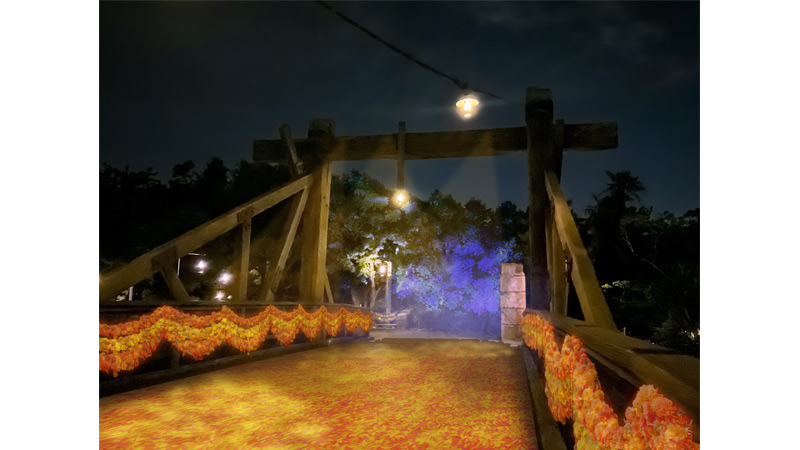 There will be colorful decorations, including skull banners and marigolds on the Puente Buena Vista bridge. Entertainment will include mariachi music and dance performances.