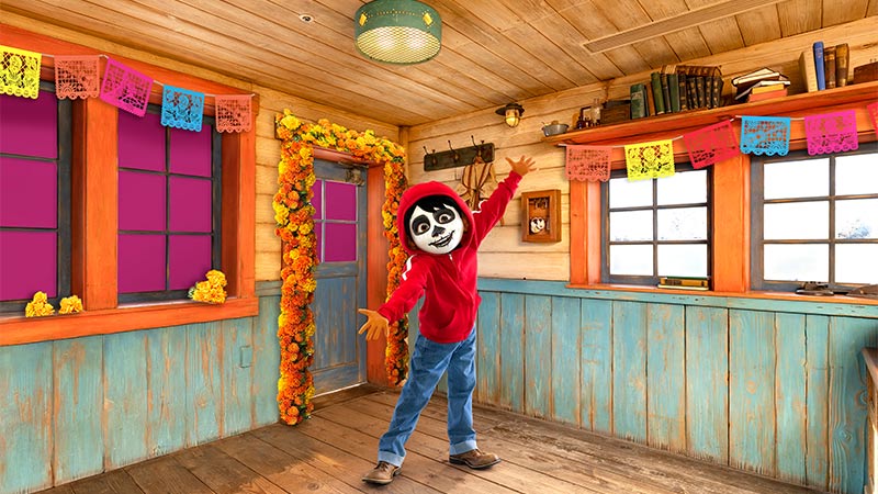 Guests can also meet Miguel, who will have an outfit change in the afternoon and reappear as his skeleton version.