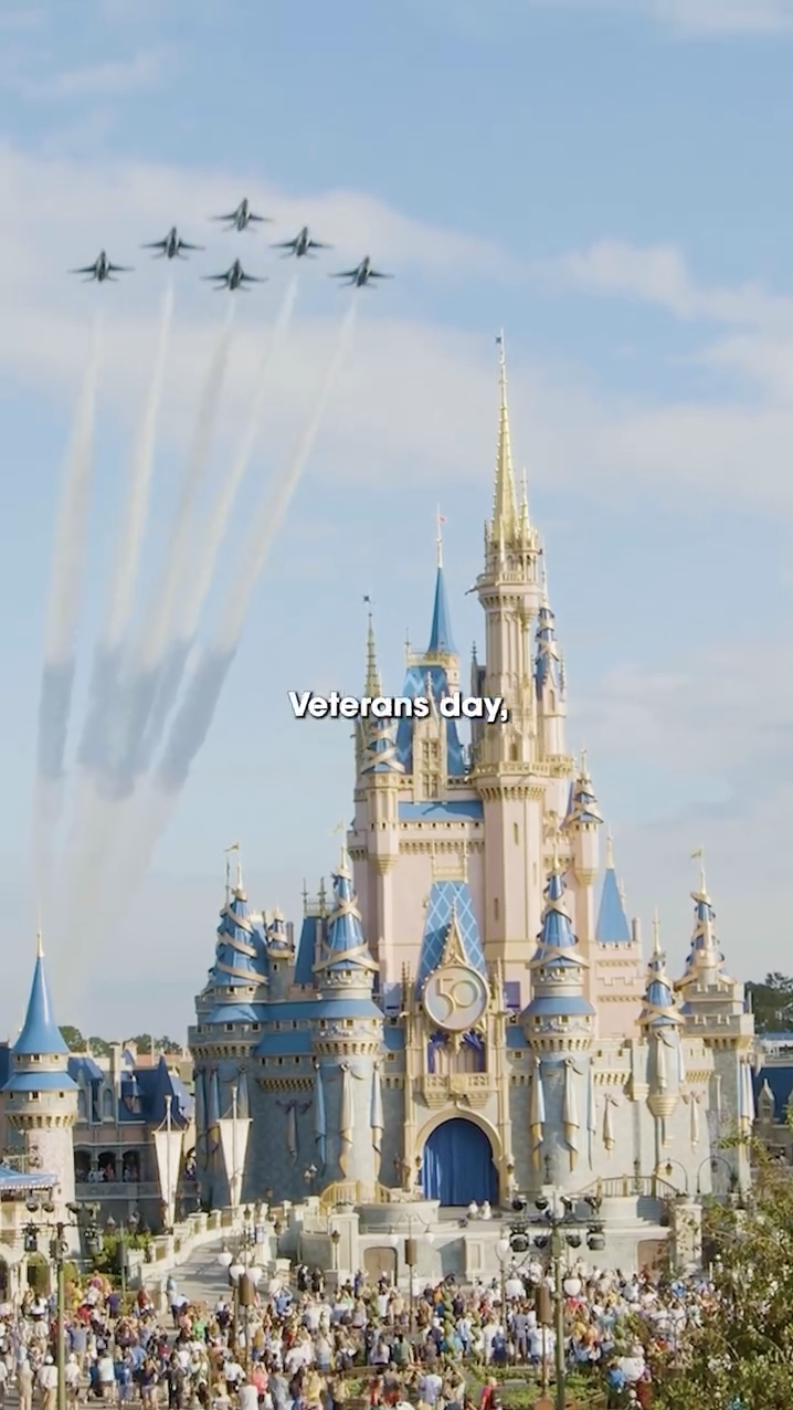 Disney Parks shared a new Instagram Reel looking back at the history of military flyovers at Disney Parks, from Disneyland’s opening day in 1955 to the ongoing America 250 celebration.