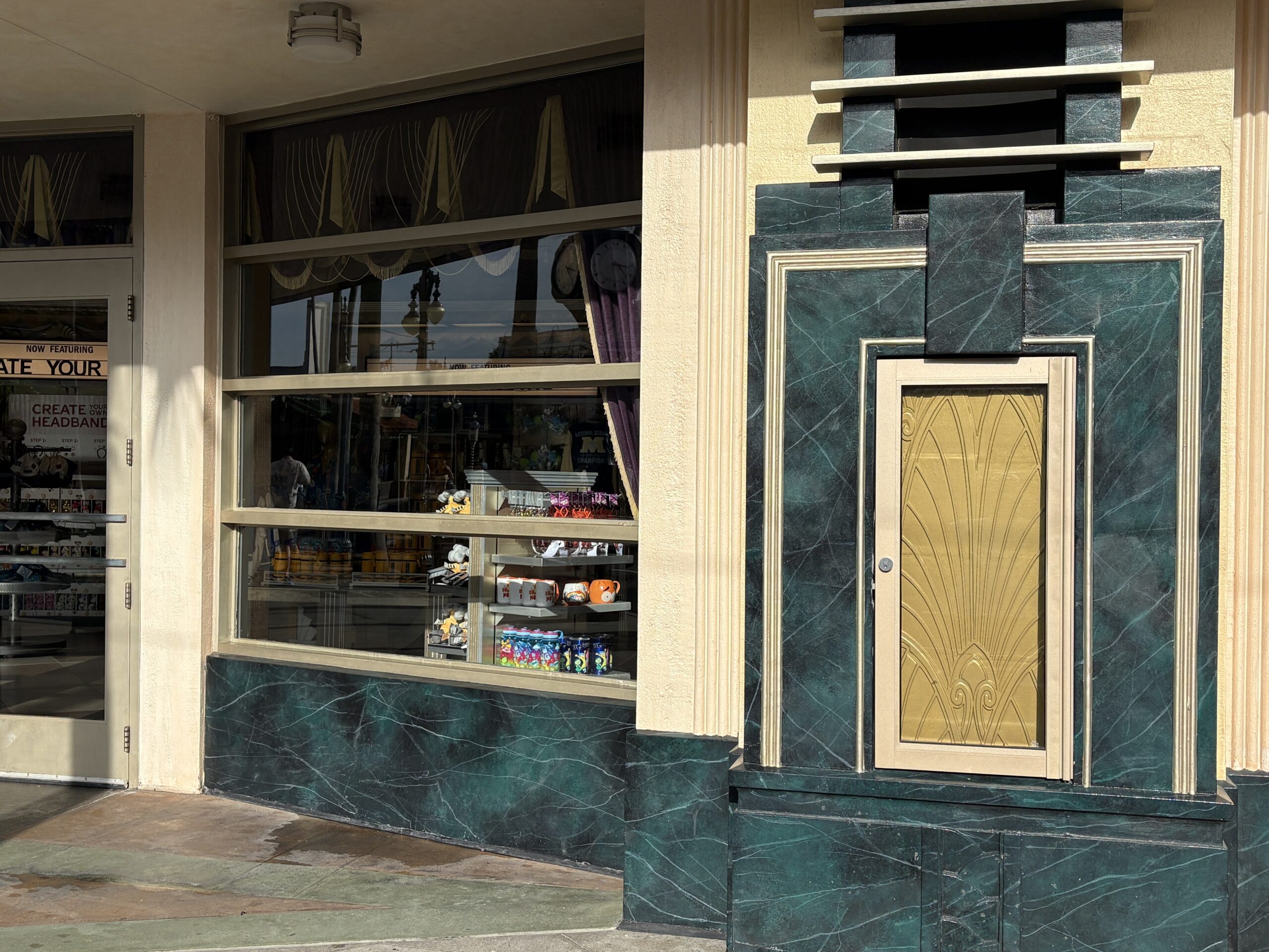 Part of Sunset Boulevard’s richly detailed streetscape is looking a little plain as one of its many storefronts has emptied its prominent display cases.