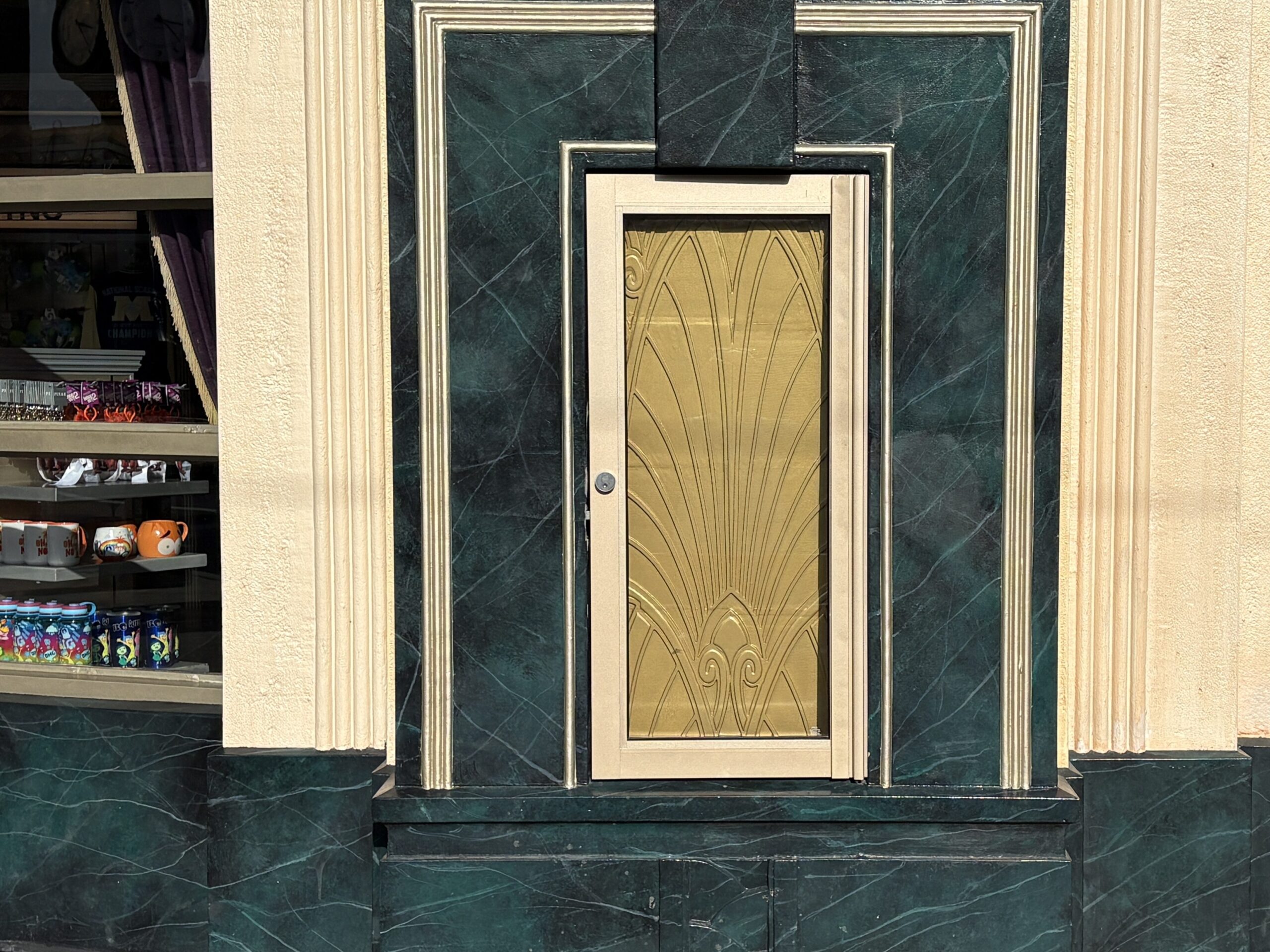 Part of Sunset Boulevard’s richly detailed streetscape is looking a little plain as one of its many storefronts has emptied its prominent display cases.