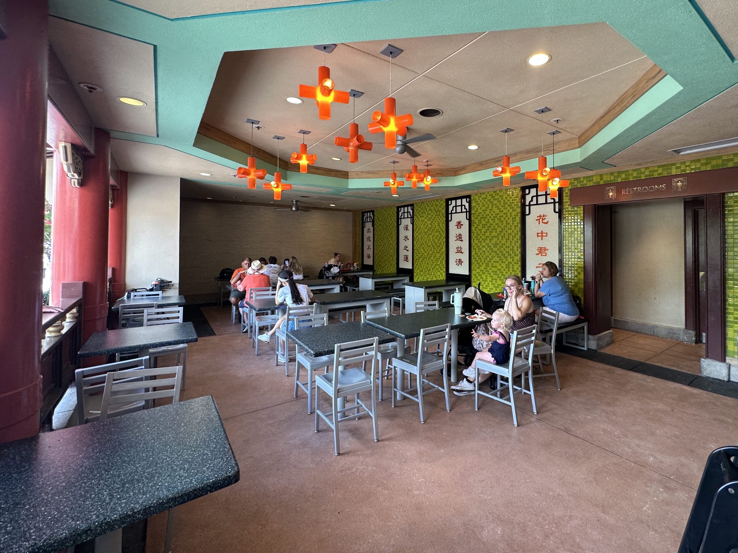 A partially enclosed dining area at Lotus Blossom Café in EPCOT has reopened after being blocked off for refurbishment or maintenance earlier this year.