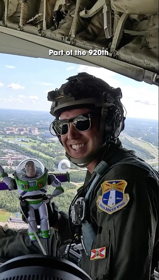 Disney Parks shared a new behind-the-scenes look at the U.S. Air Force Reserve flyover that took place over Walt Disney World for Independence Day, with a few familiar toys joining the flight crew.