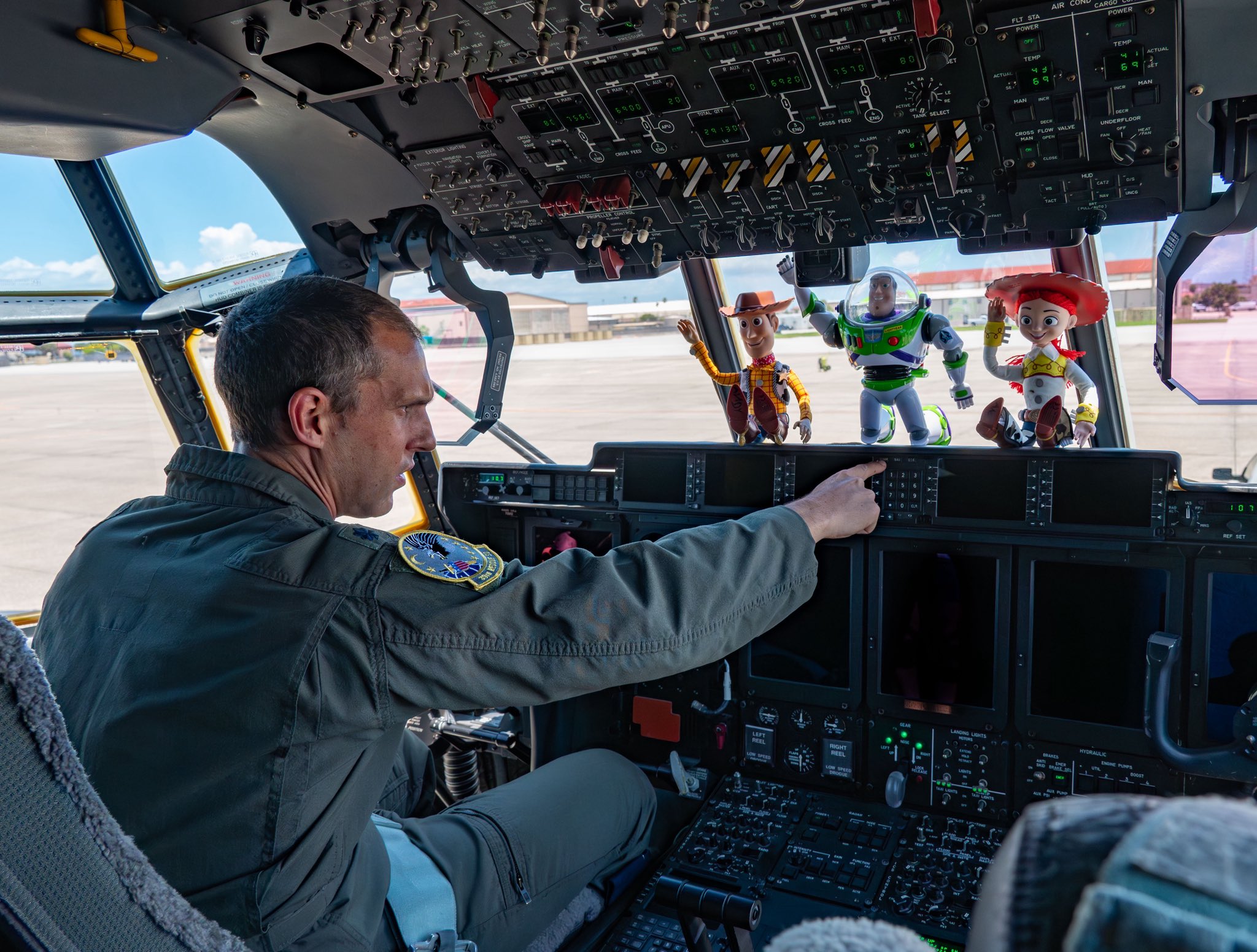 Disney Parks shared a new behind-the-scenes look at the U.S. Air Force Reserve flyover that took place over Walt Disney World for Independence Day, with a few familiar toys joining the flight crew.
