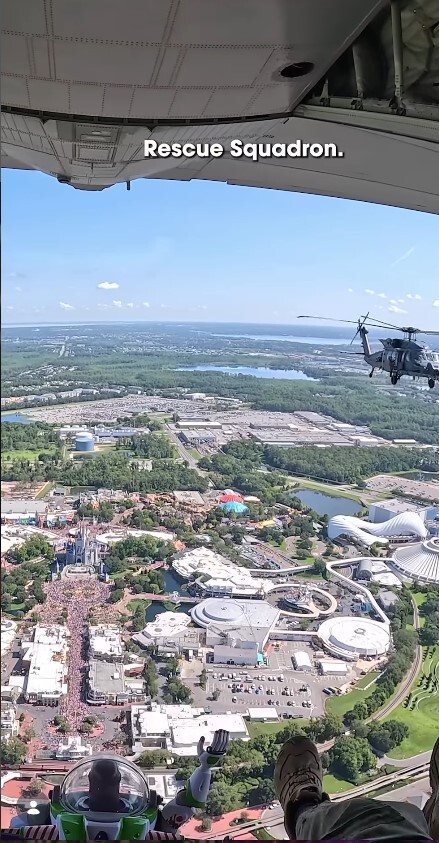 Disney Parks shared a new behind-the-scenes look at the U.S. Air Force Reserve flyover that took place over Walt Disney World for Independence Day, with a few familiar toys joining the flight crew.