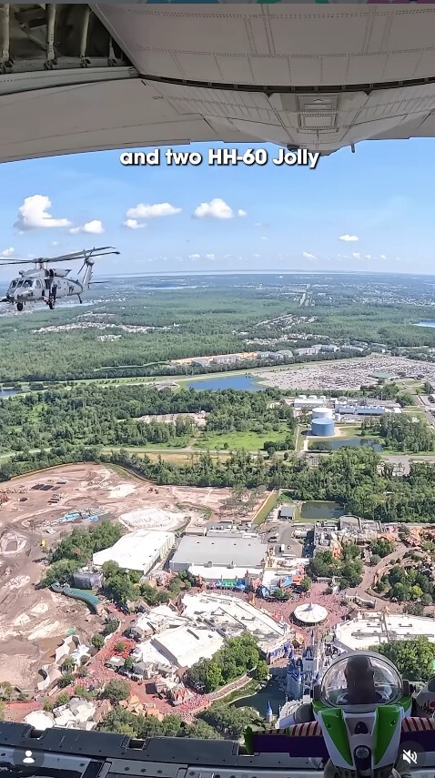 Disney Parks shared a new behind-the-scenes look at the U.S. Air Force Reserve flyover that took place over Walt Disney World for Independence Day, with a few familiar toys joining the flight crew.