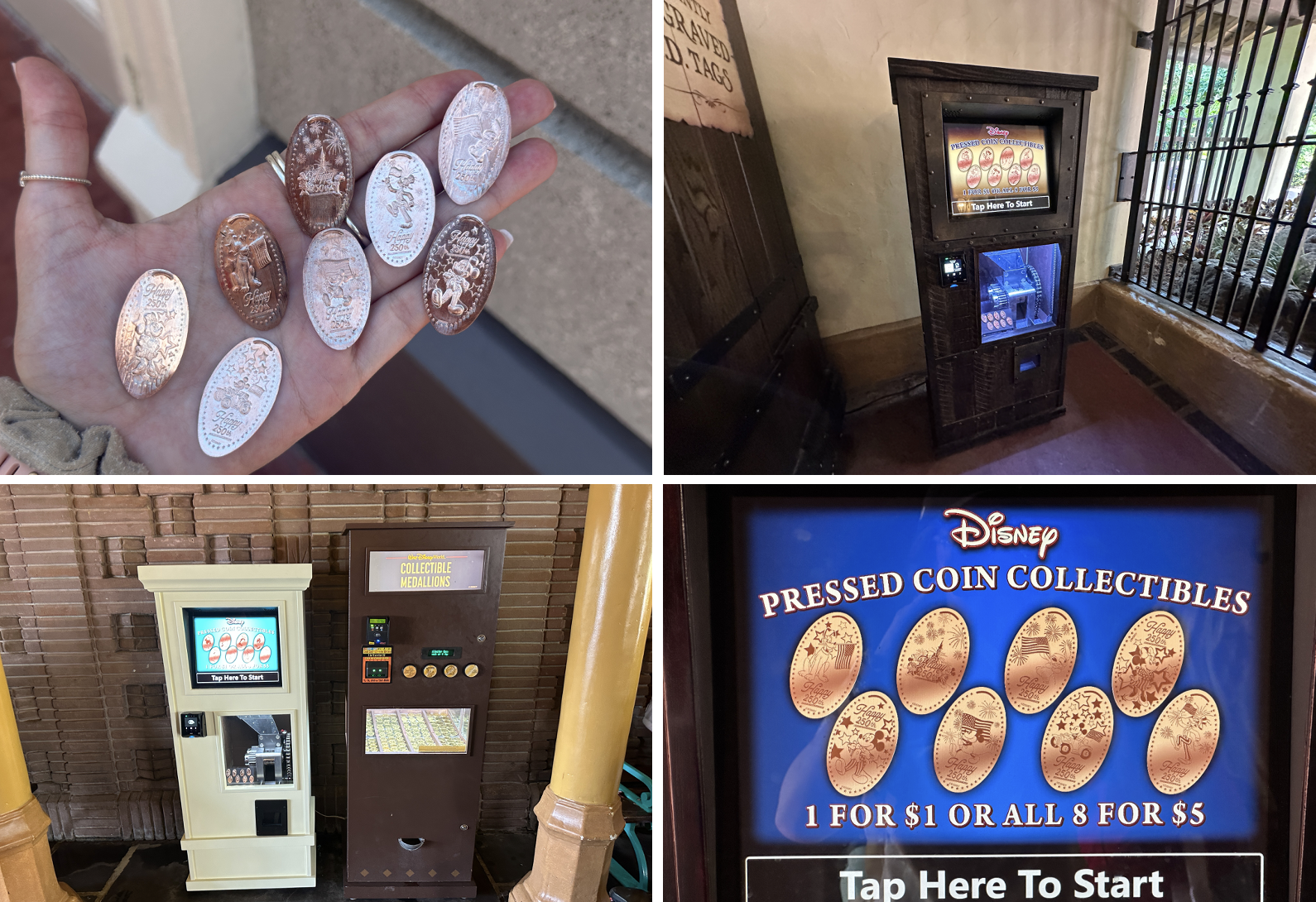 Four New Pressed Penny Machines Installed at Magic Kingdom