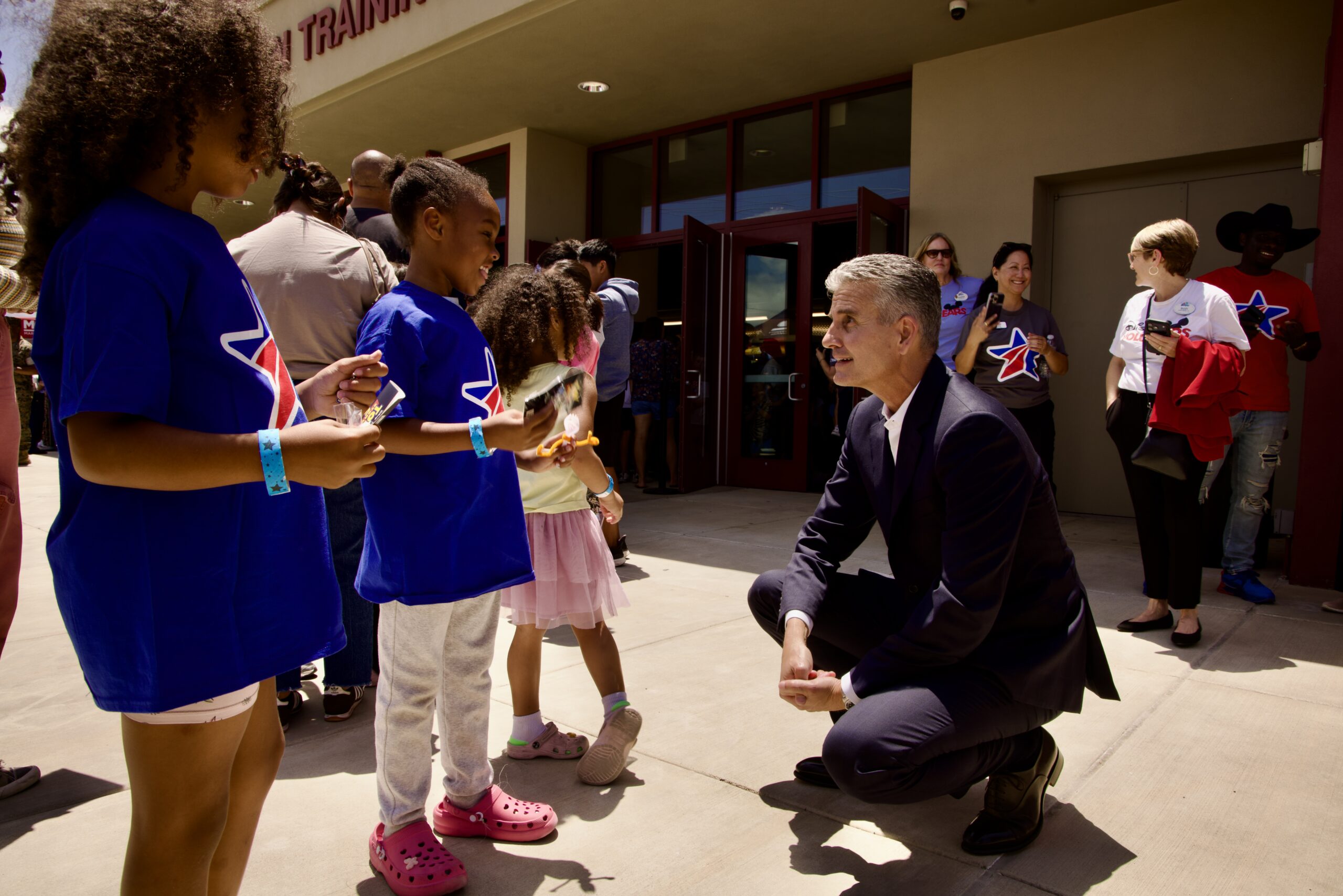 Hundreds of military families in California were treated to a celebratory day filled with Pixar characters, giveaways, and a surprise gift directly from Disney CEO Josh D'Amaro.