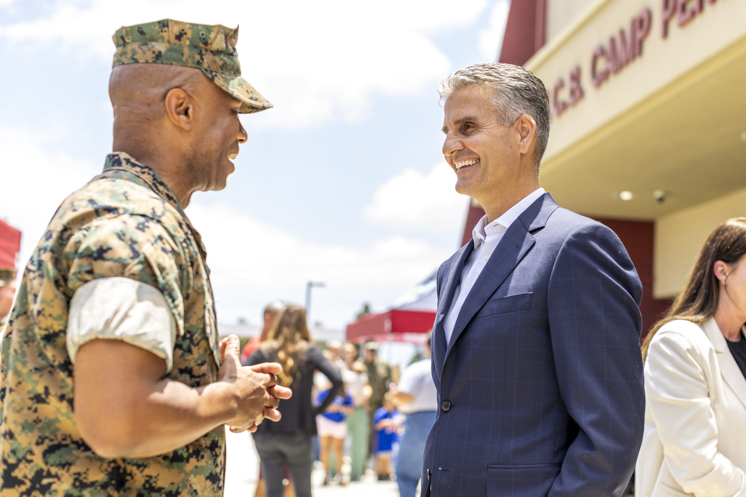Hundreds of military families in California were treated to a celebratory day filled with Pixar characters, giveaways, and a surprise gift directly from Disney CEO Josh D'Amaro.