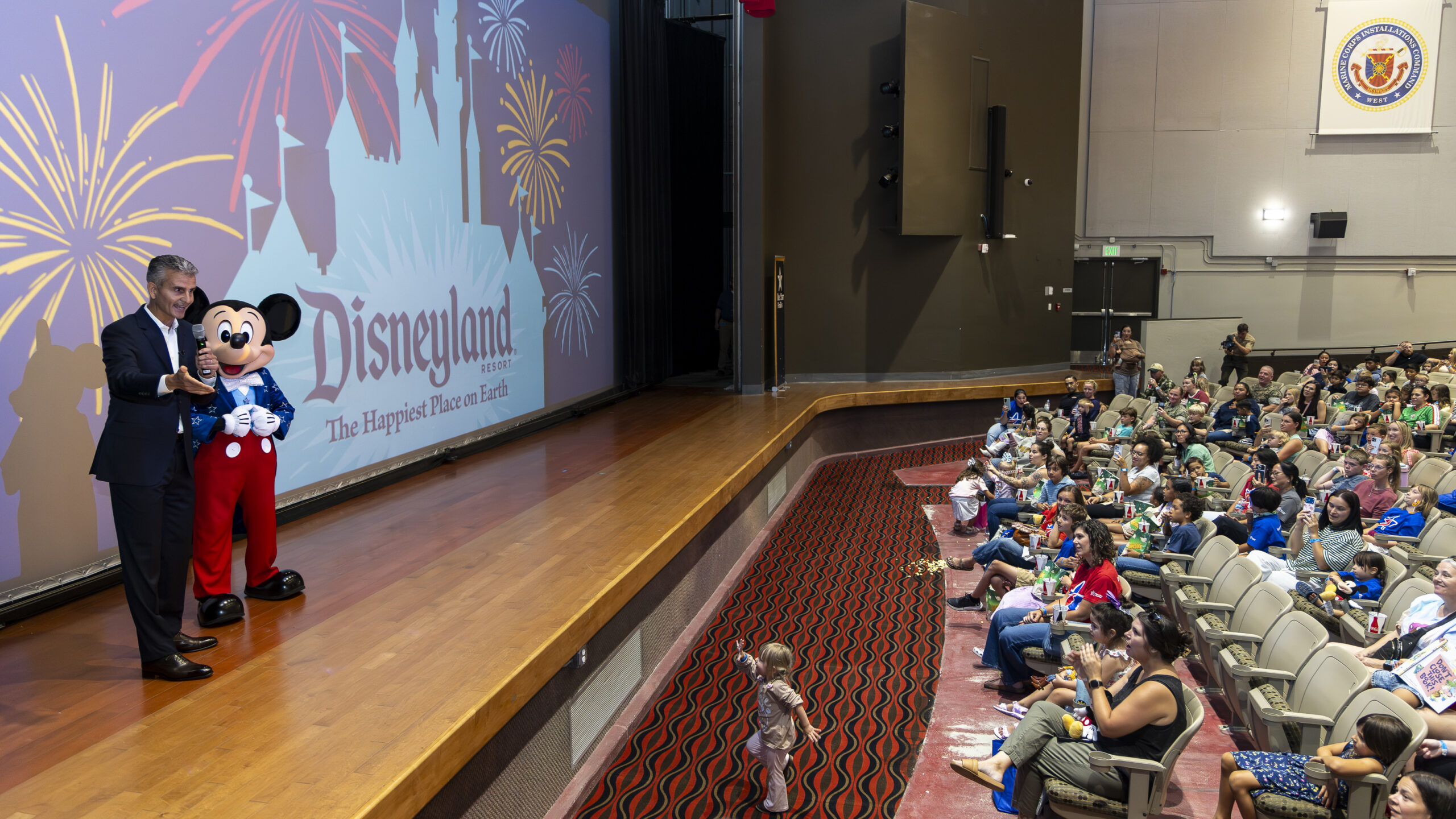 Hundreds of military families in California were treated to a celebratory day filled with Pixar characters, giveaways, and a surprise gift directly from Disney CEO Josh D'Amaro.