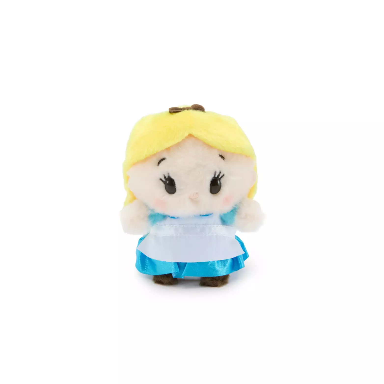 Alice has been turned into an adorable Urupocha-Chan. She is wearing her classic dress and has a slight blush to her cheeks. The plush is 4 1/2" tall.