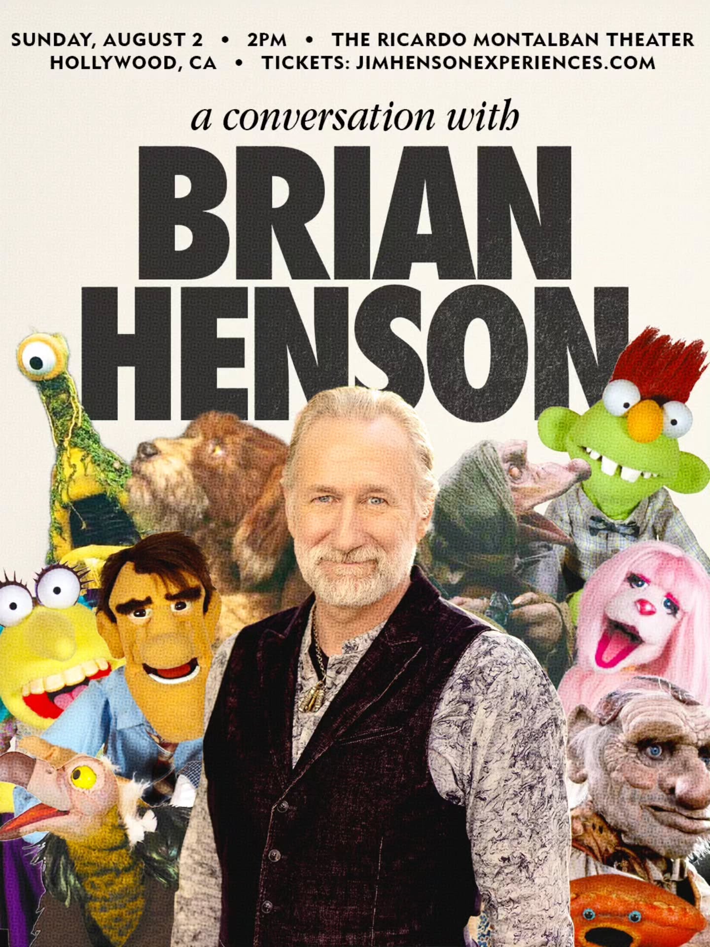 Son of Jim Henson and Chairman of The Jim Henson Company, Brian Henson, will be in conversation about his work, the history of the company, and puppets. Expected to last 90 minutes, the presentation will cover the scope of Brian Henson's work on projects including Labyrinth, Muppet Treasure Island, The Muppet Christmas Carol, and more.