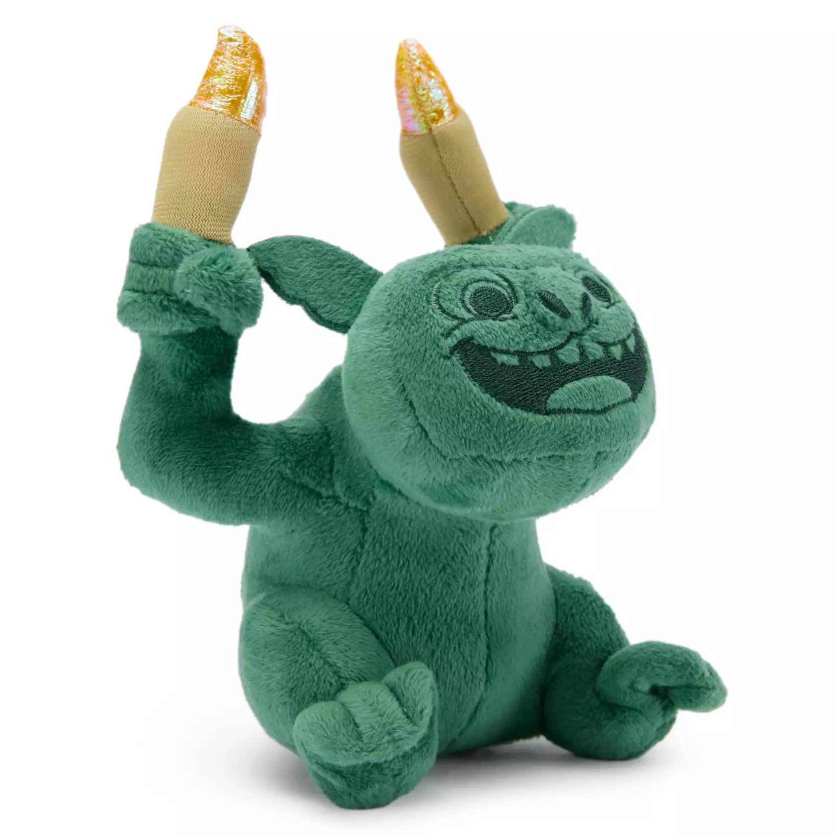 Originally released at Disney Parks, this shoulder plush is based on the gargoyles of the famous Stretching Room. It's green with light-up plush candles in its hands.