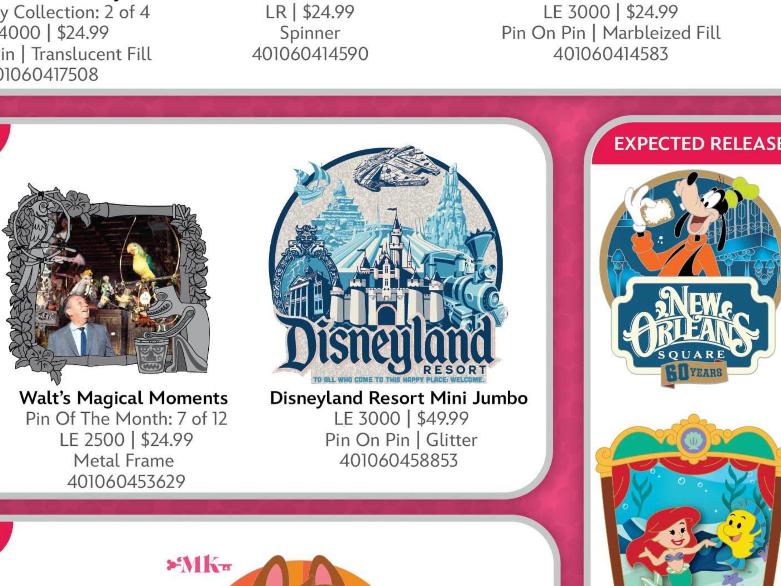 Disneyland July 7 pin release.