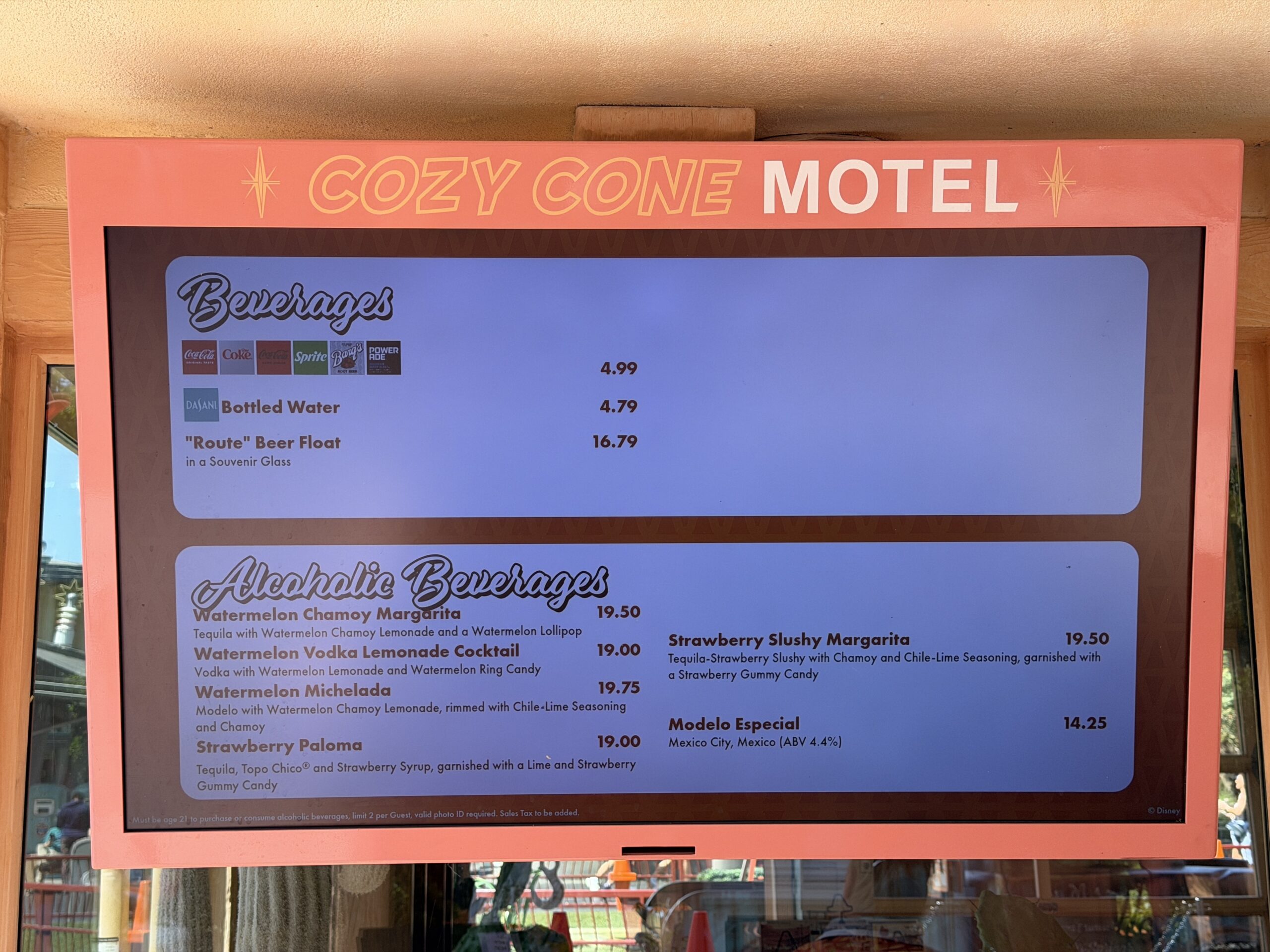 Three of the Cozy Cone Motel locations in Cars Land are closed for brief refurbishments. Cones 2 and 5 were closed for two days earlier this week.