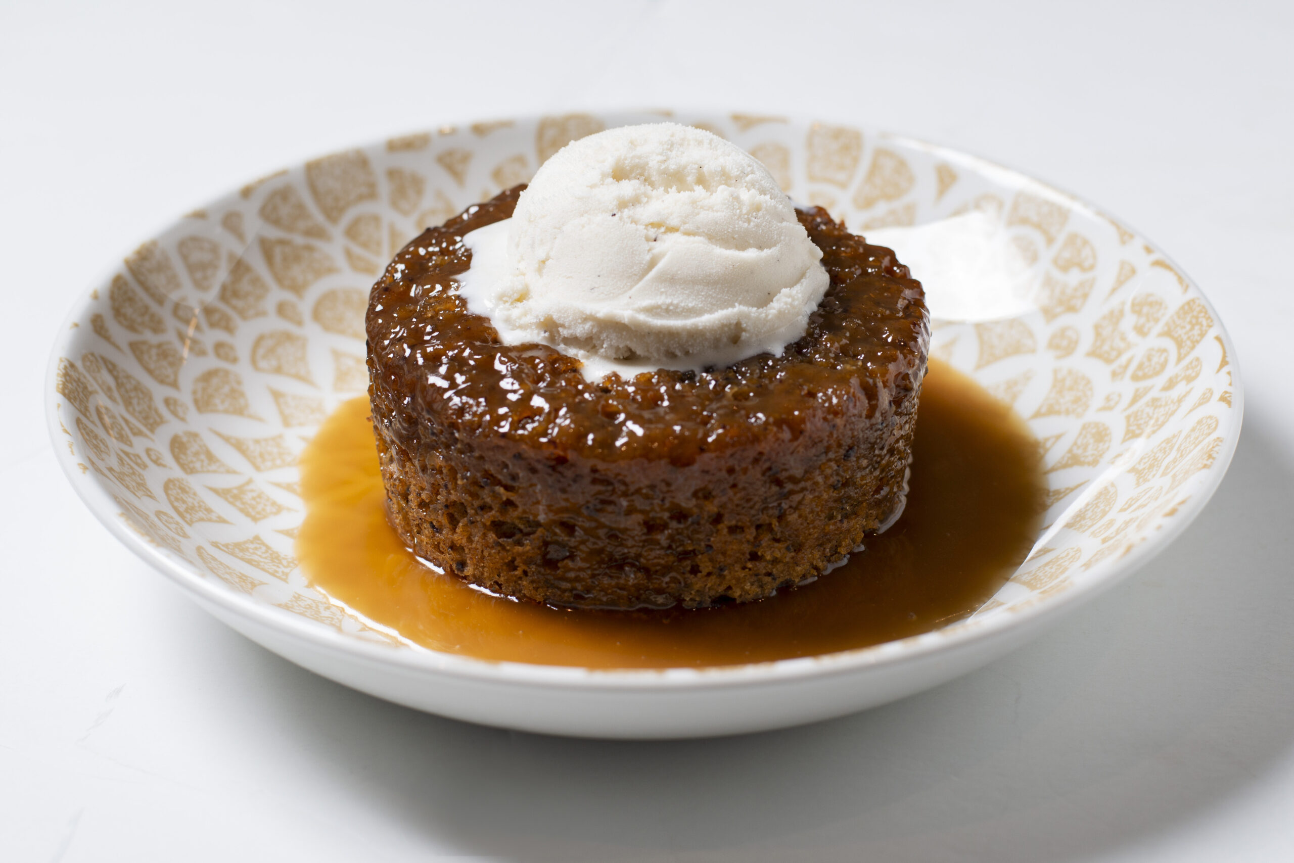 Sticky toffee pudding.