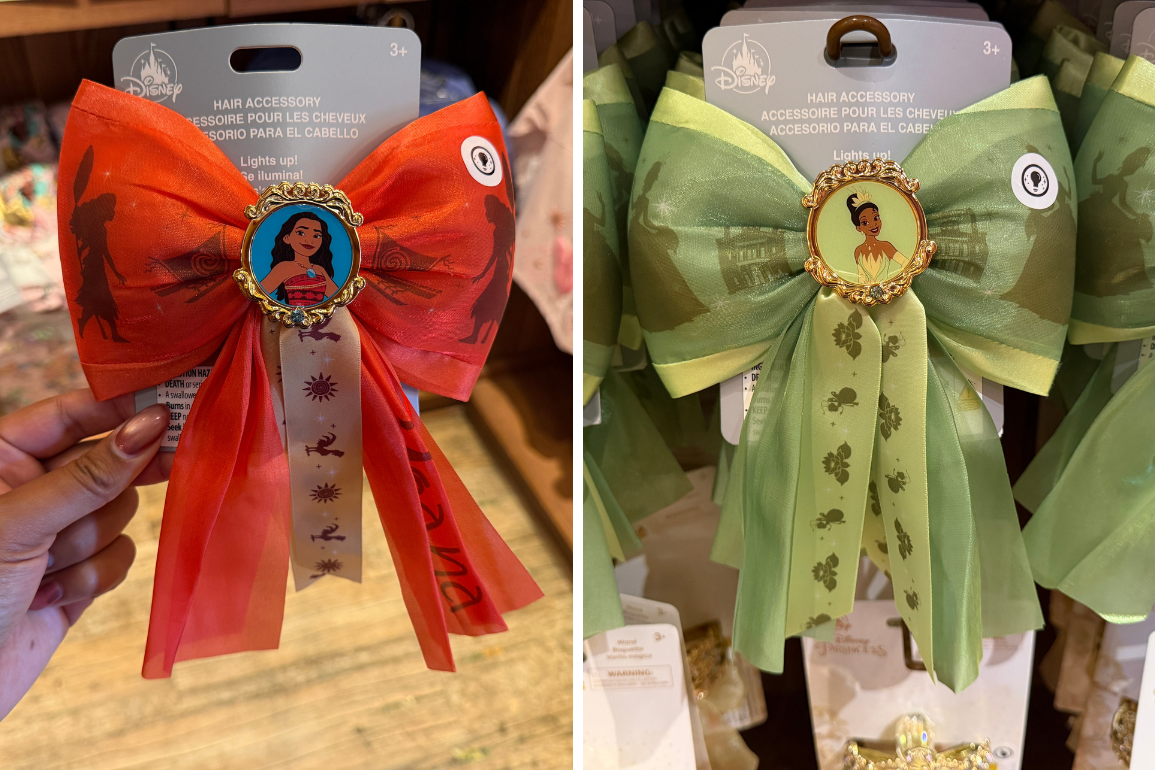 Disney Princess light-up hair bows now available at Disneyland.