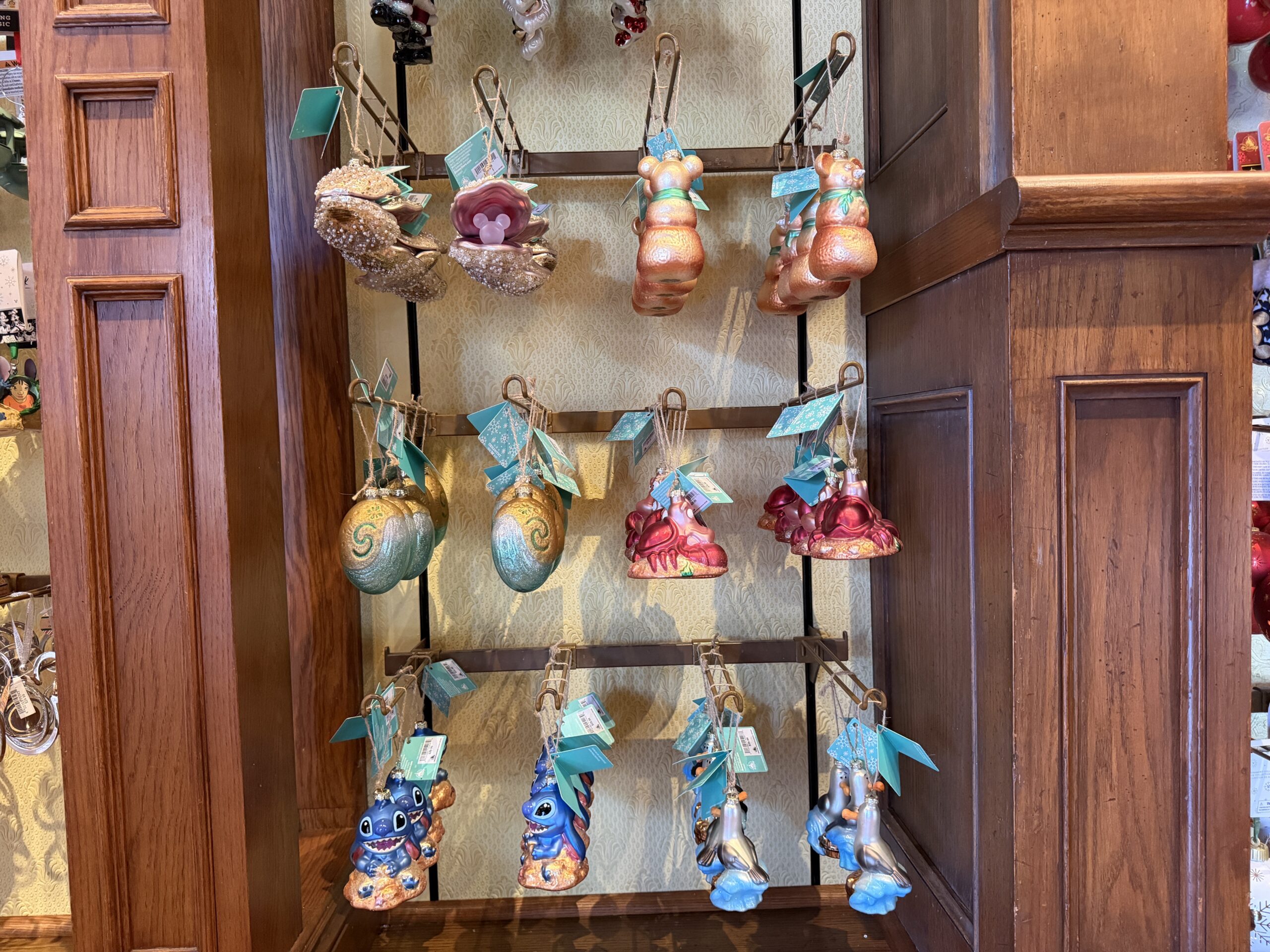 Beach-themed ornaments now available at the Disneyland Resort.