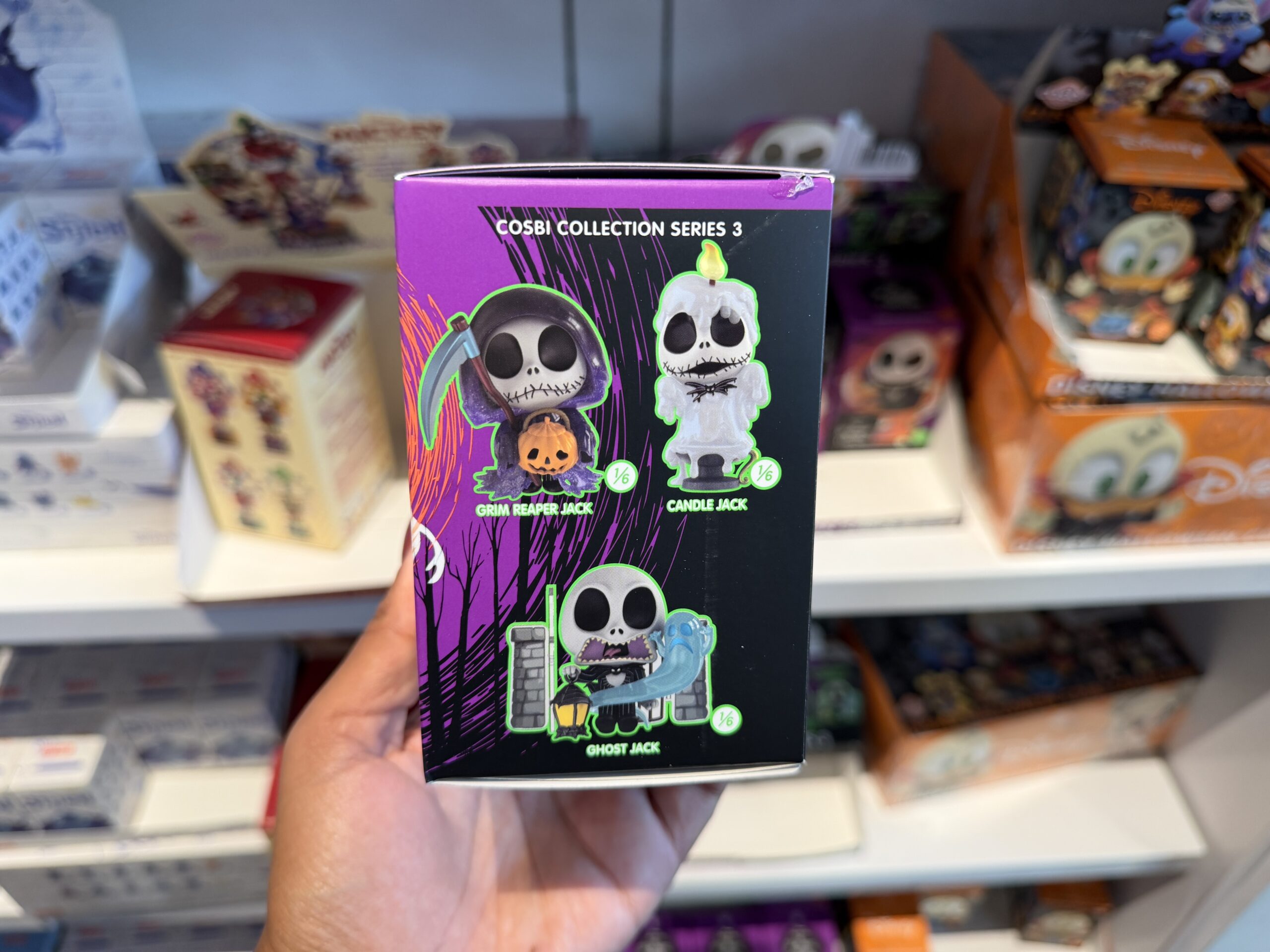 Jack Skellington is the primary featured character of this The Nightmare Before Christmas mystery figure collection. There are a total of six possible figures.