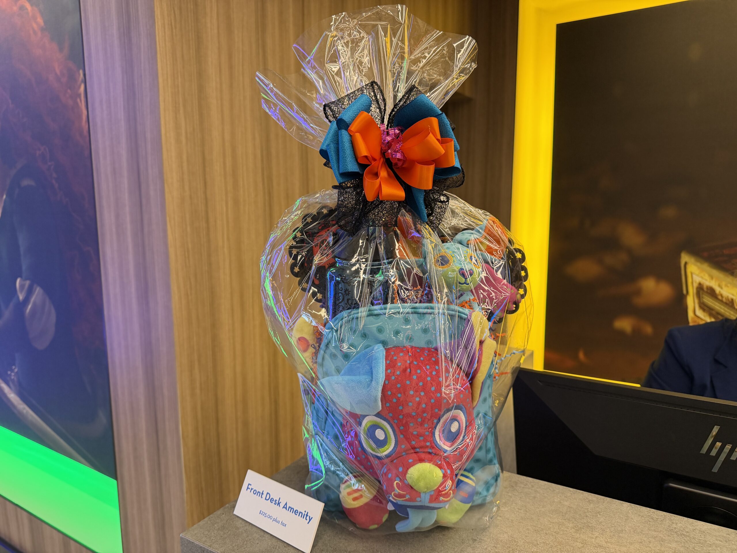 Like most gift baskets available throughout the year at Disney hotels, this package is comprised of merchandise from the hotel's gift shop, STOR-E. You can purchase it at the front desk.