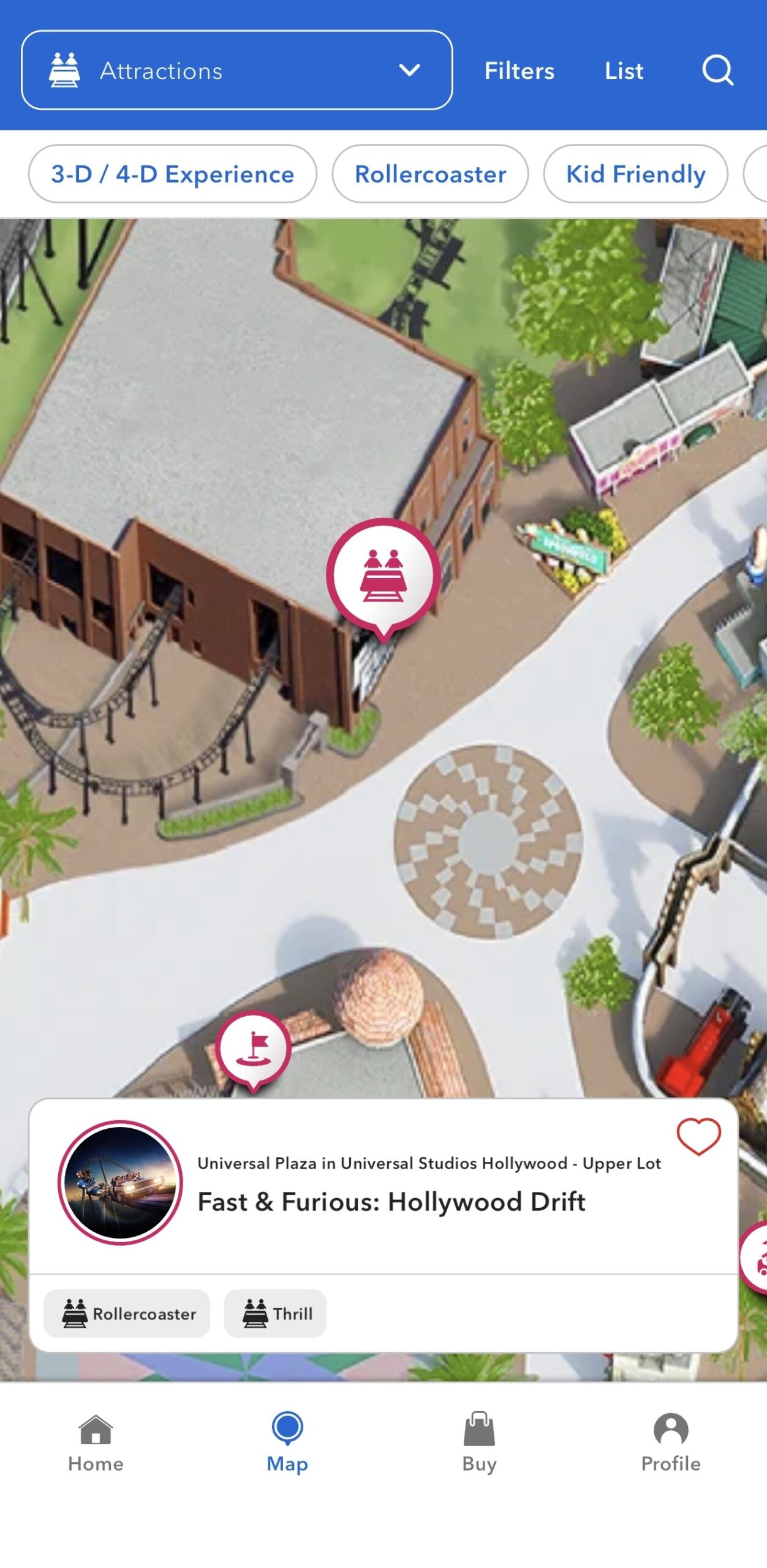 It even appears on the map near Universal Plaza on the app.