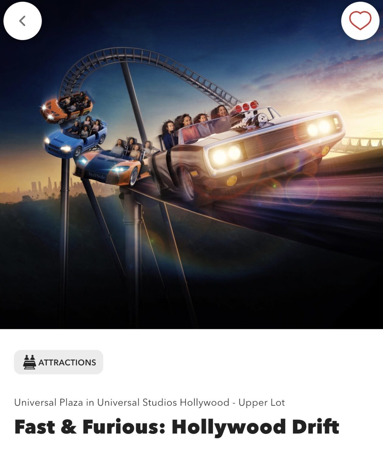 Fast & Furious: Hollywood Drift Added to Universal Studios Hollywood App