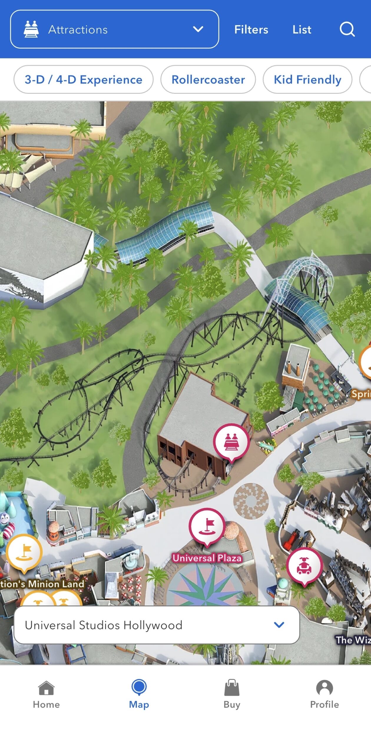 It even appears on the map near Universal Plaza on the app.