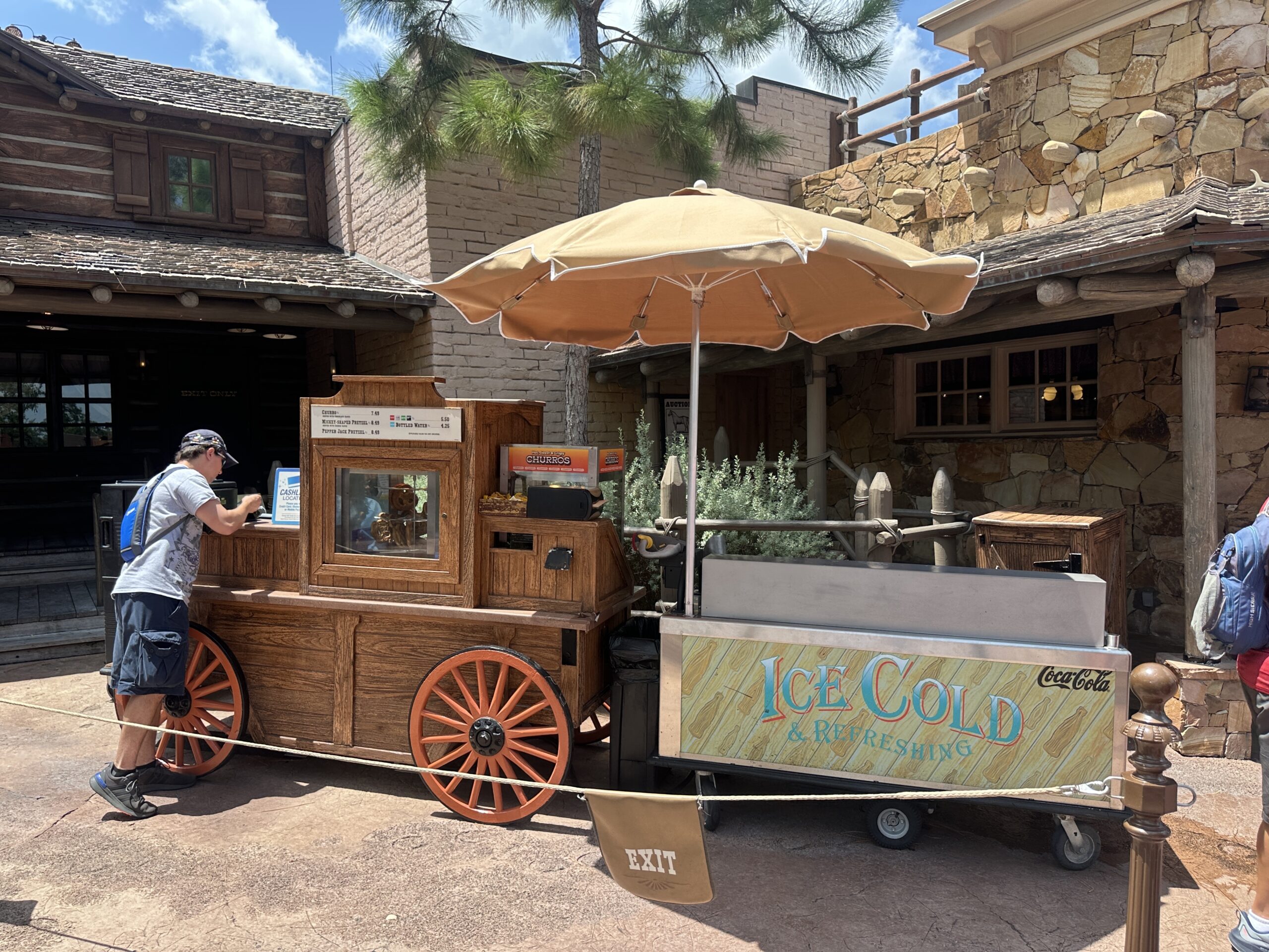 You can now find the churro stand nearby at Frontier Trading Post.