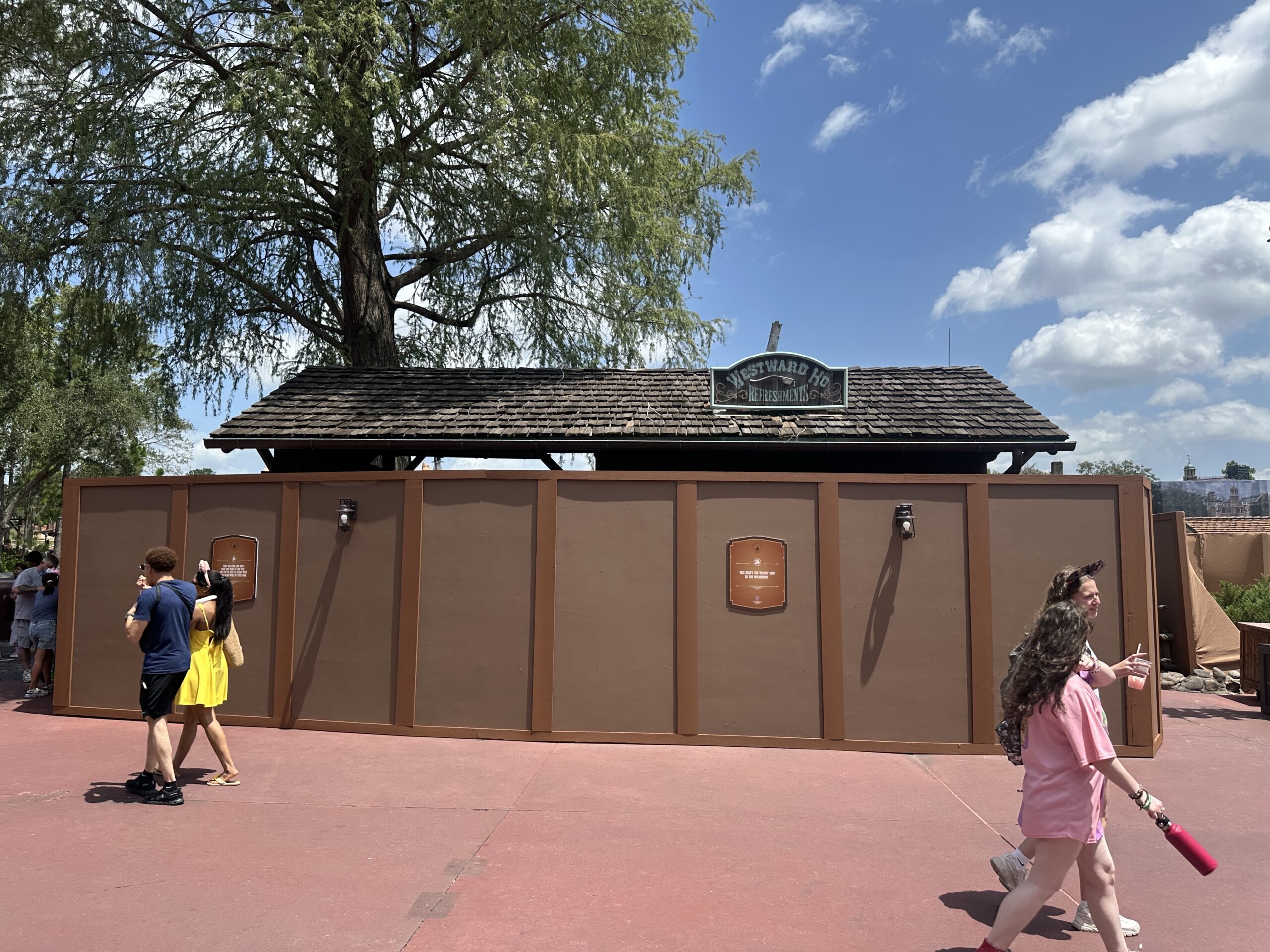 A month after its permanent closure, Westward Ho is now behind construction walls. It will eventually be demolished as the area continues changing for the forthcoming Piston Peak National Park area.