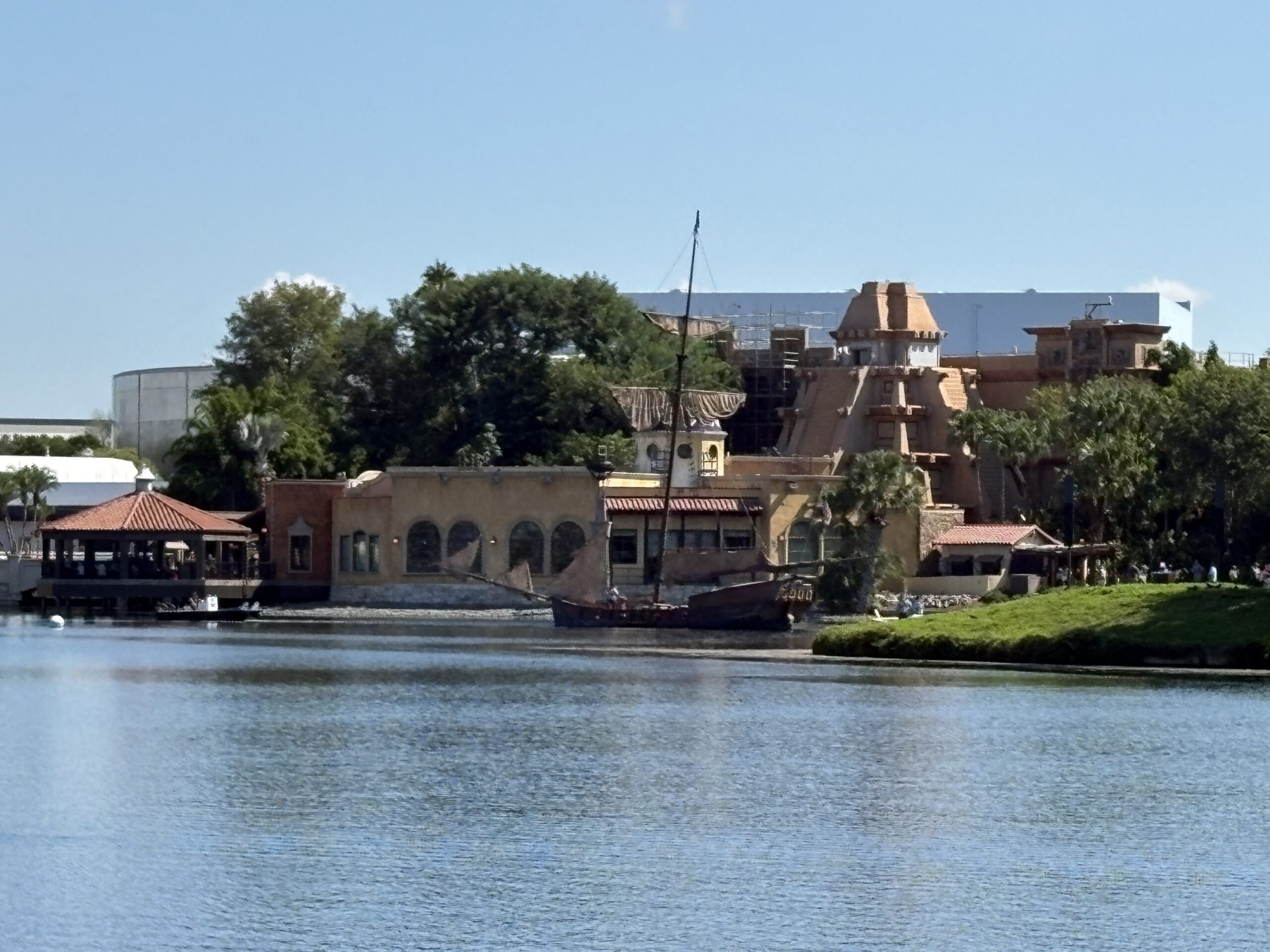 The Golden Dream Makes a Brief Appearance in World Showcase Lagoon on July Fourth