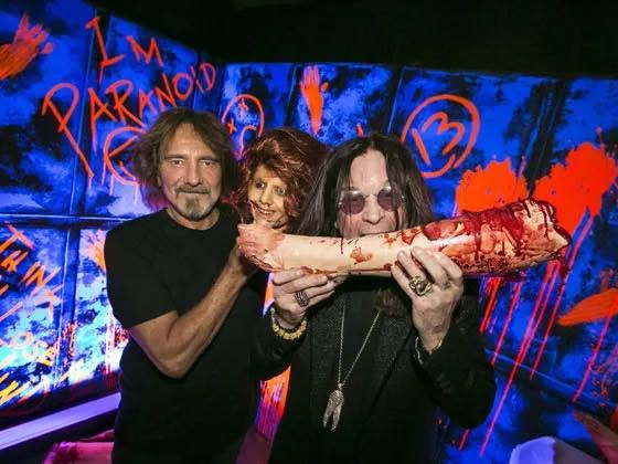 Ozzy Osbourne collaborated with the rest of Black Sabbath and Universal on a Halloween Horror Nights maze at Universal Studios Hollywood in 2013. Black Sabbath: 13-3D was based on the “darkest lyrics” of Black Sabbath’s biggest hits and incorporated 3D video.