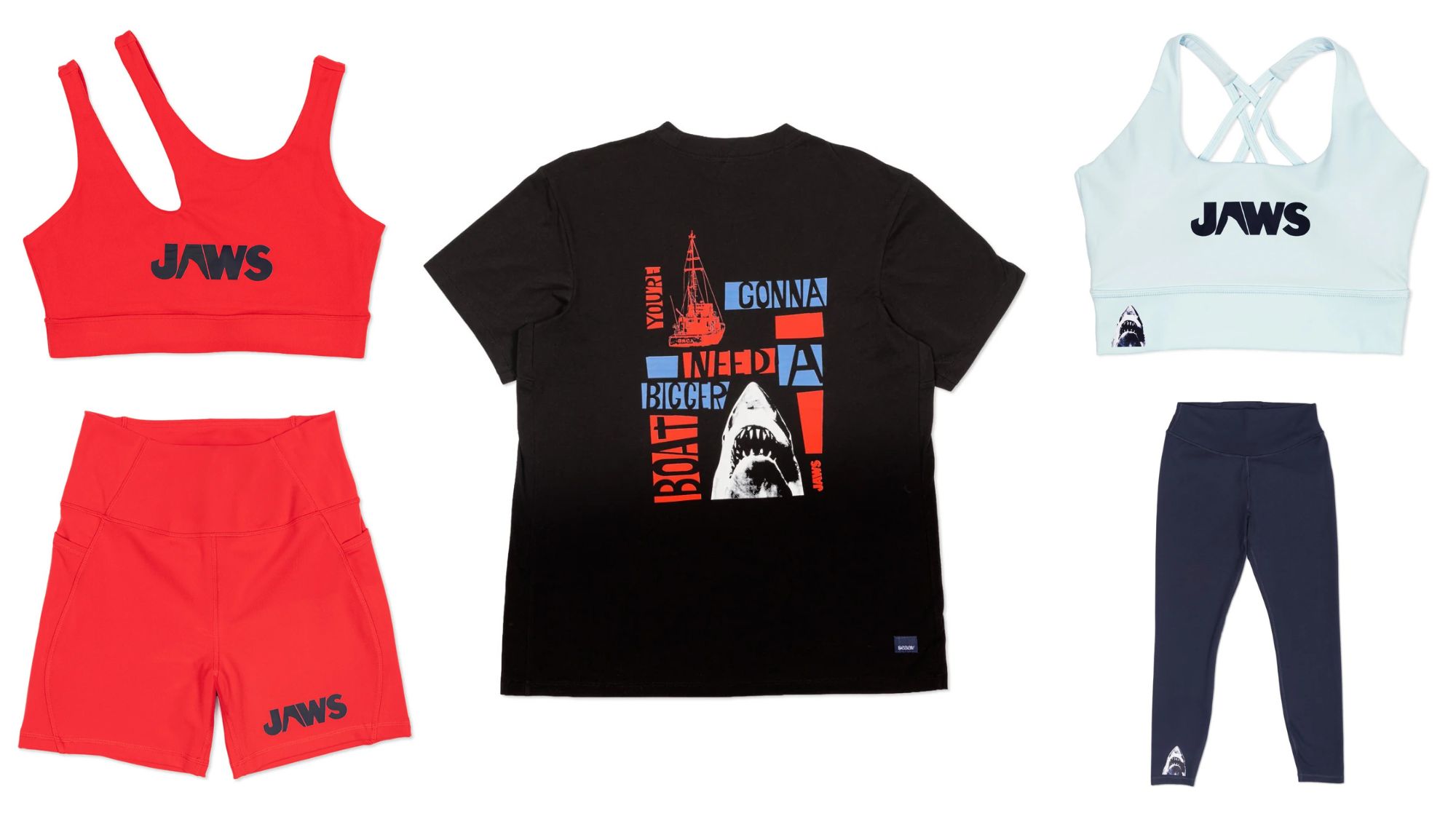 New Jaws activewear by Seaav has arrived on the Universal Orlando Resort website.