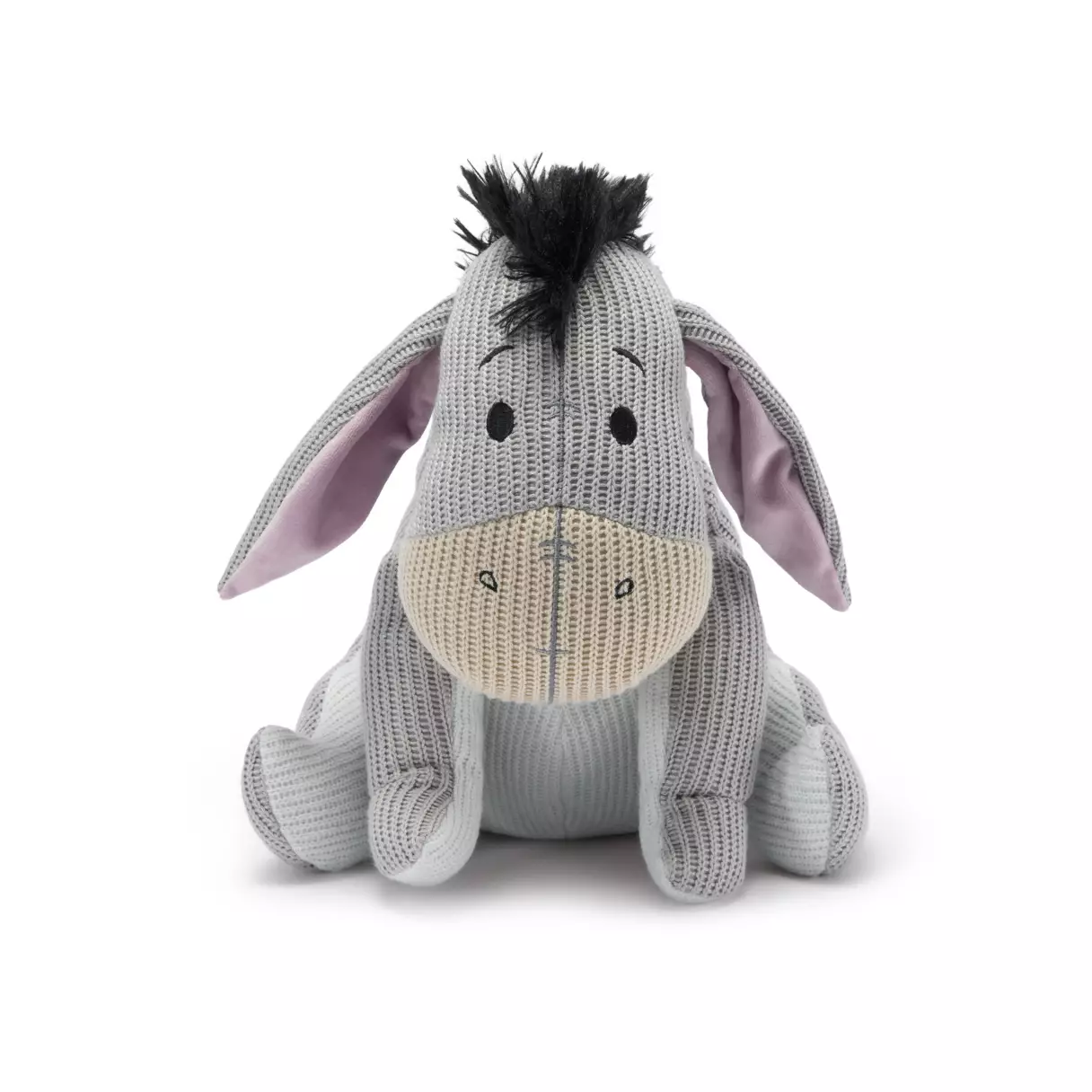 With only 5000 of the plush available worldwide, this knit Eeyore is a collectible. His nostrils, eyes, and eyebrows are embroidered, and he has a tuft of shaggy fur for a mane. His minimalistic look makes him appear more vintage. Eeyore is the third of the quarterly series for the anniversary, which also includes Winnie the Pooh, Piglet, and Tigger.