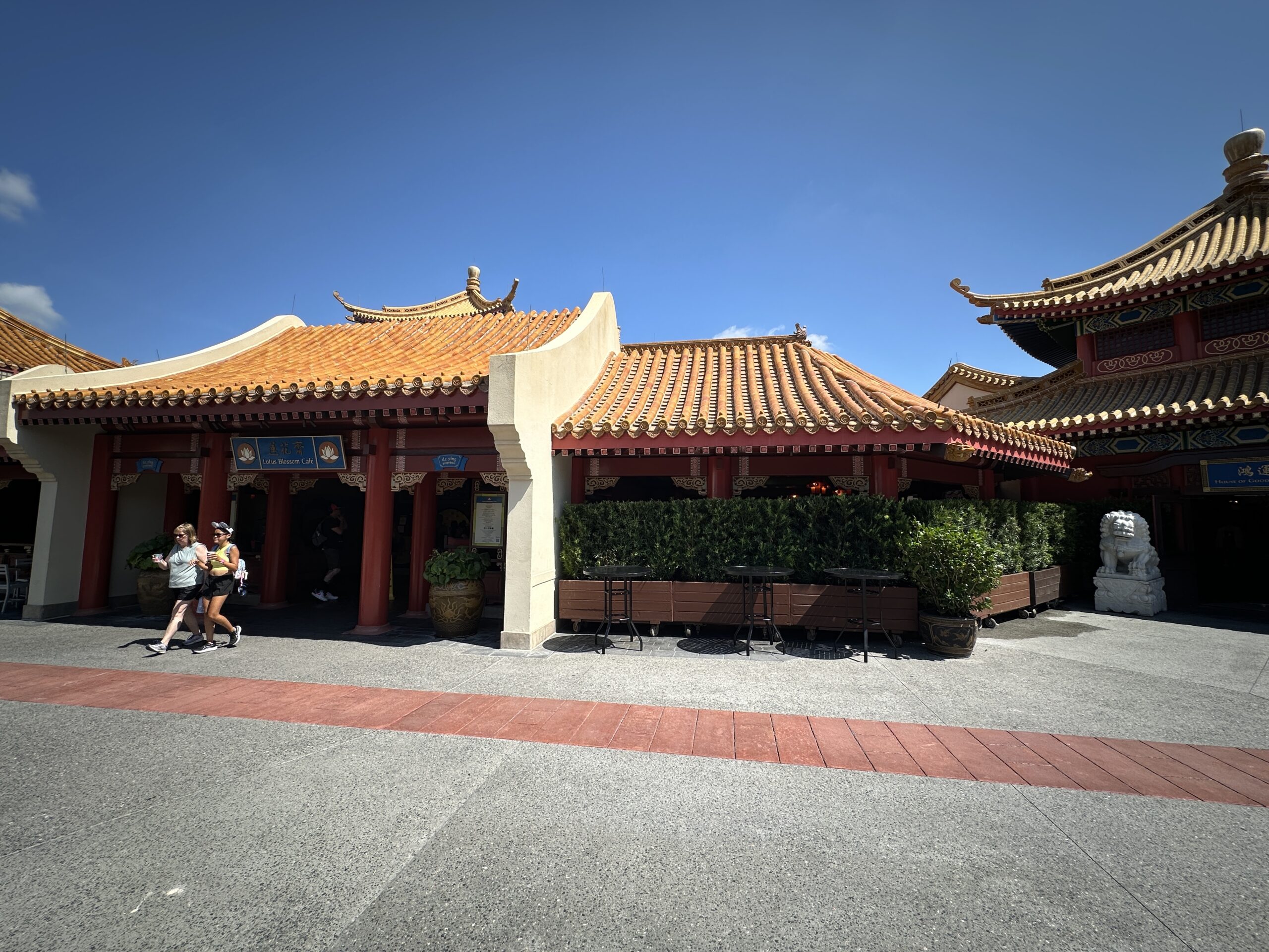 While the left half of the restaurant reopened in early July, it appears the right side is now closed for refurbishment. The entire right-side exterior has been surrounded by privacy hedges.