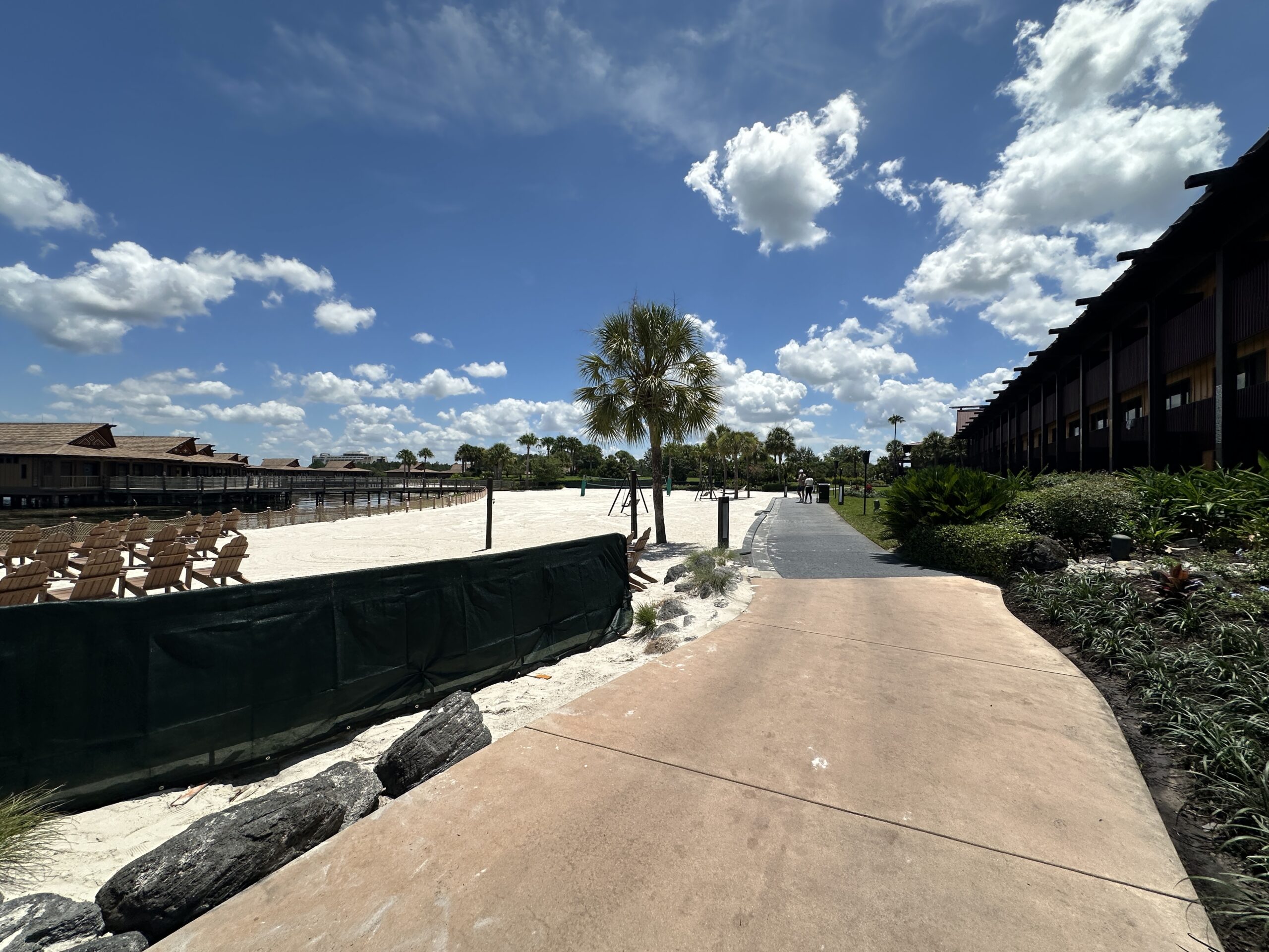 While Cast Members were not positive on the purpose of the barriers, speculation is that they are being installed to reduce access to the beach for the July 4th, America's 250 celebration. At this time, it is believed the beach access will be restricted to club-level guests and those staying at Disney's Polynesian Village Resort.