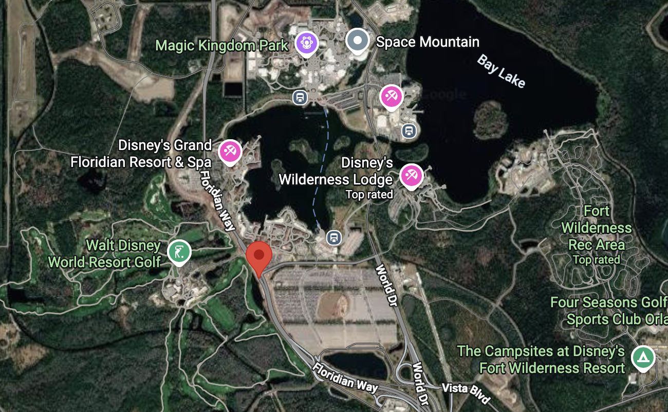 The intersection of Seven Seas Drive and Floridian Way outside Magic Kingdom will close permanently in two weeks.