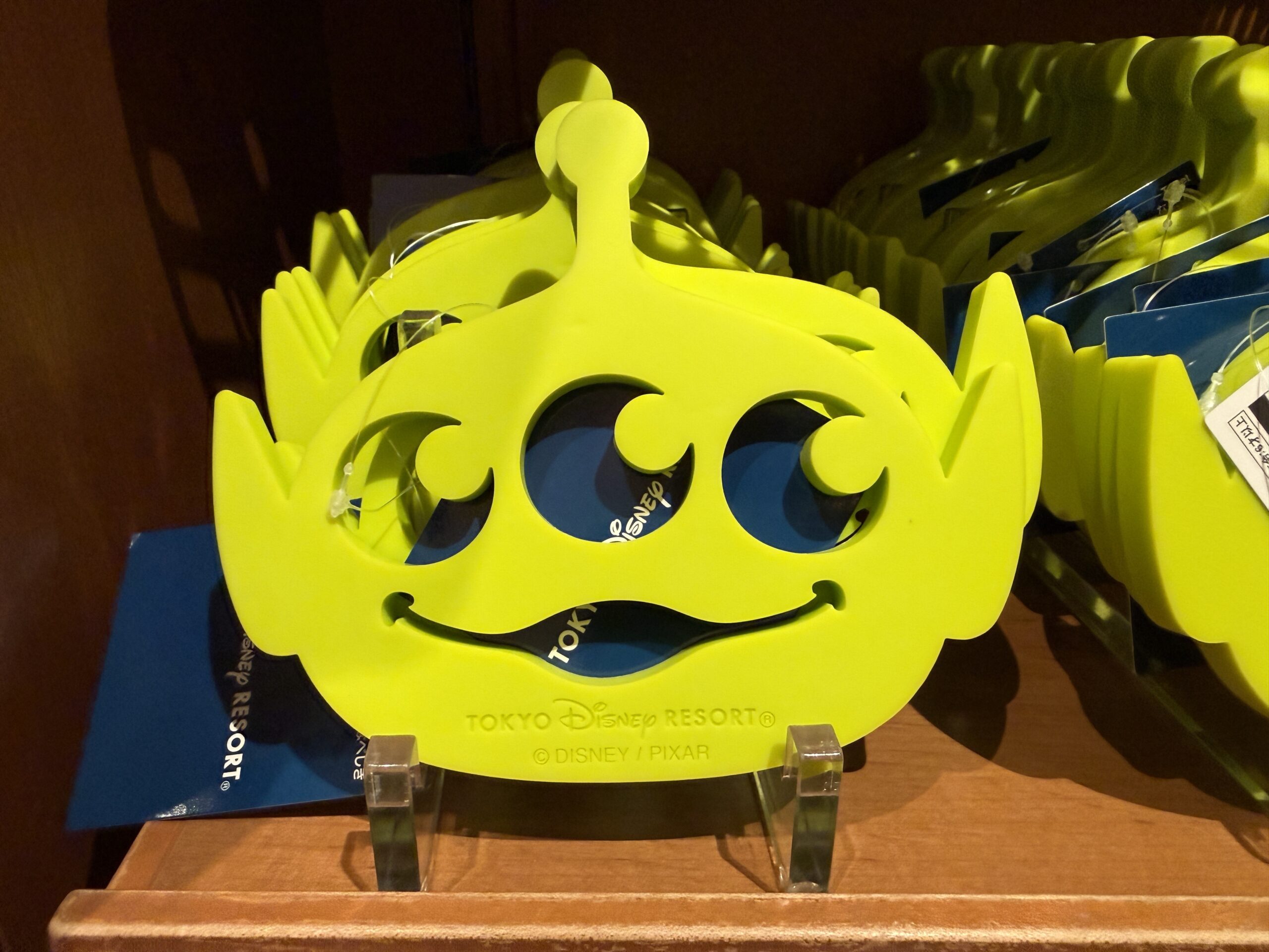 Also in the same lime green, this dish trivet is shaped like a little green alien's head.