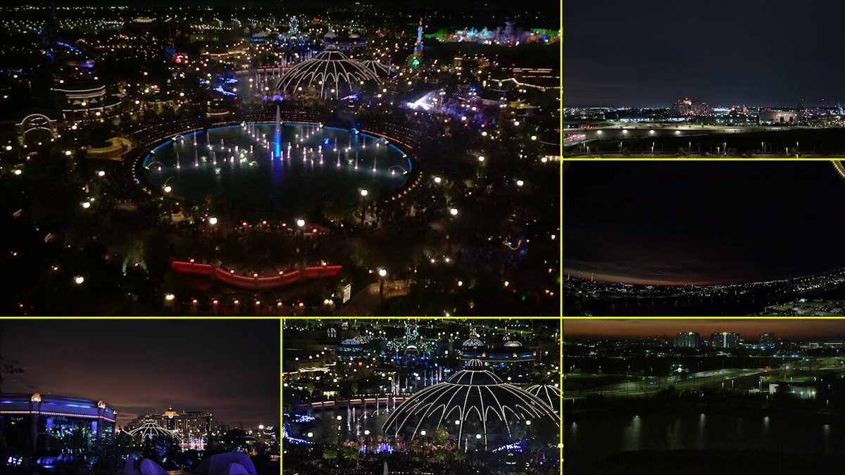 X user bioreconstruct shares a six-angle view of the Fourth of July fireworks at Epic Universe.