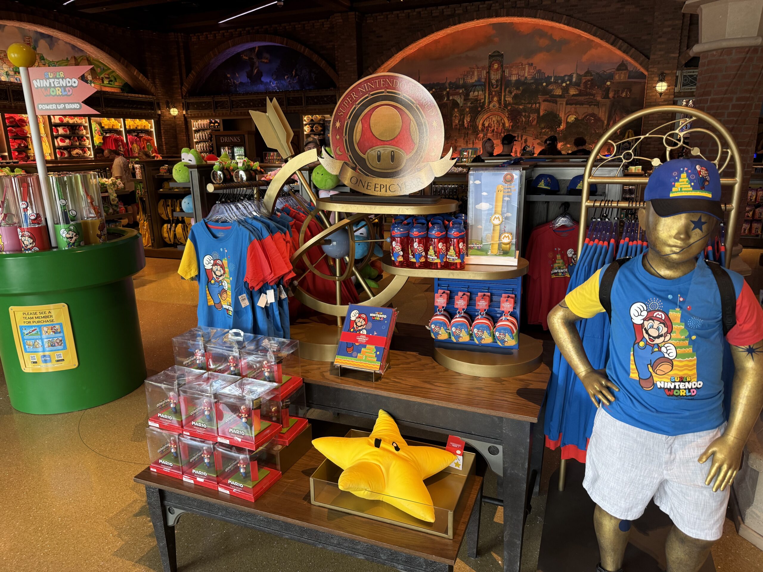 New Mario merchandise celebrating Epic Universe's 1-year anniversary.