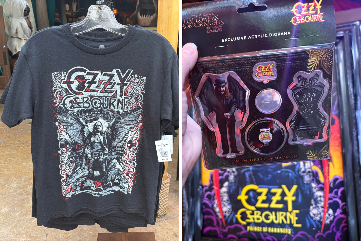 Ozzy Osbourne Acrylic Figure and Shirt Released at Universal Orlando Resort