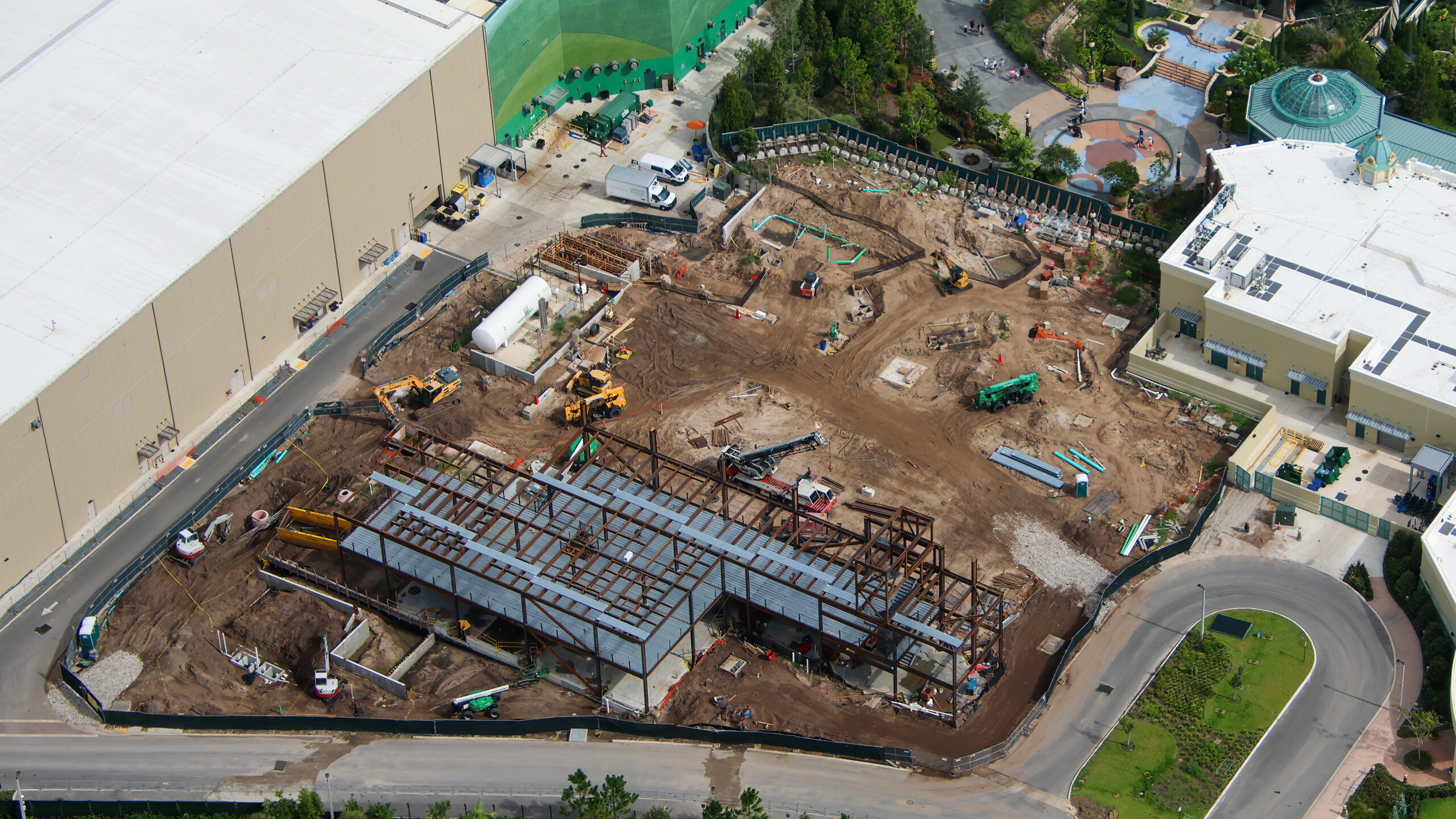 The future multipurpose events center at Universal Epic Universe is growing with a second story added in the past three weeks.