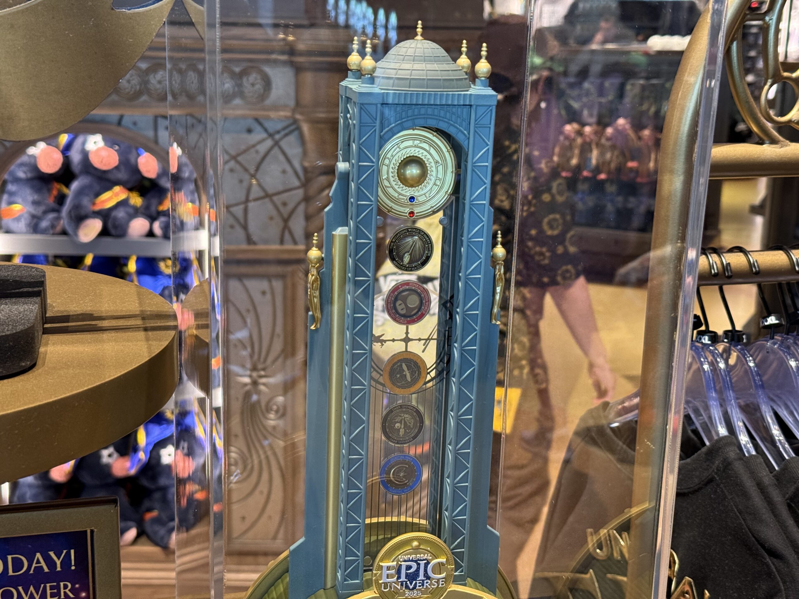 Pre-order this park-exclusive Chronos Tower based on the Epic Universe entrance. It includes five coins representing each "world" of Epic Universe (these are also available to purchase separately, below).