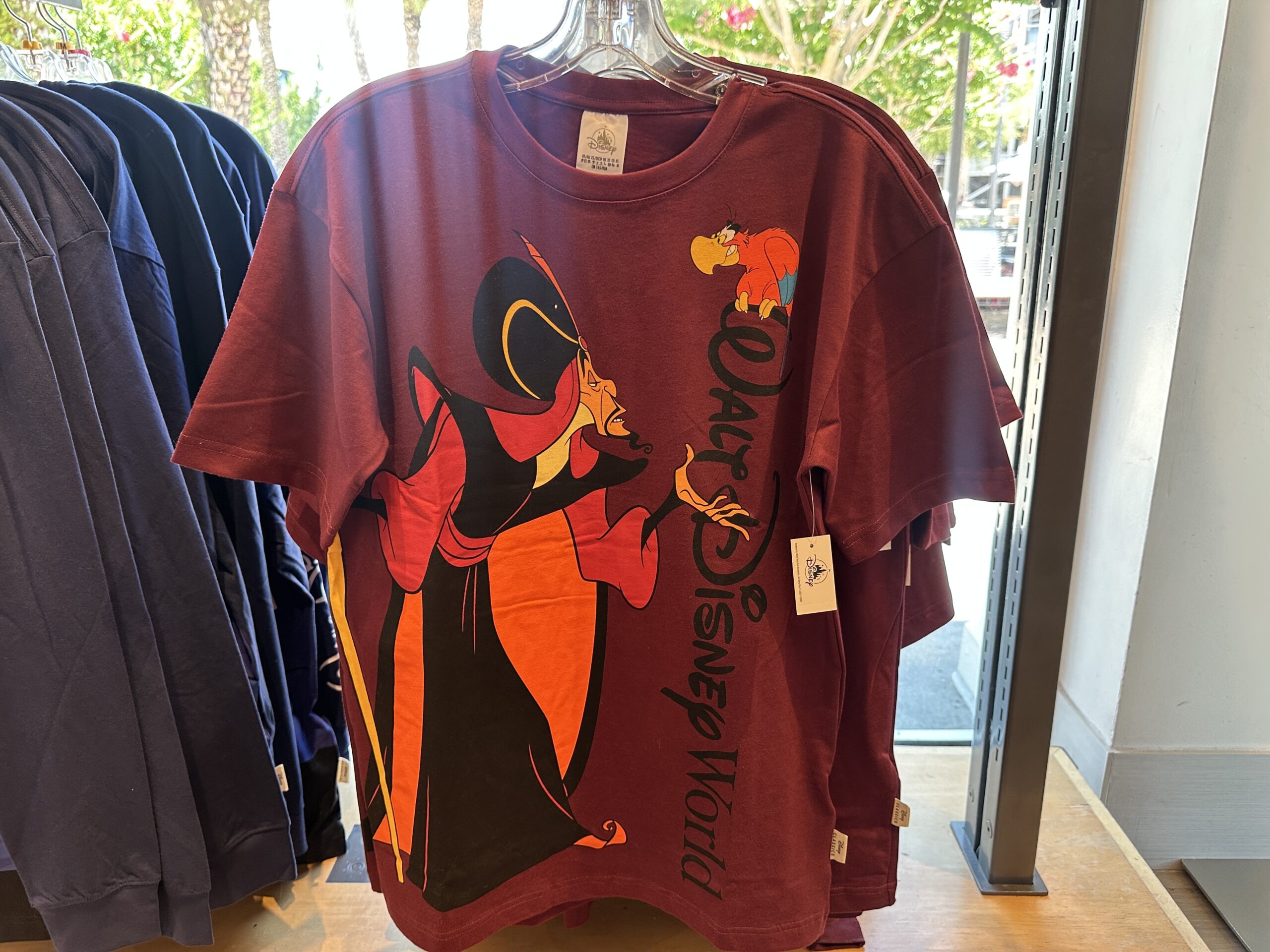 This red shirt features Jafar and Iago along with the Walt Disney World wordmark.
