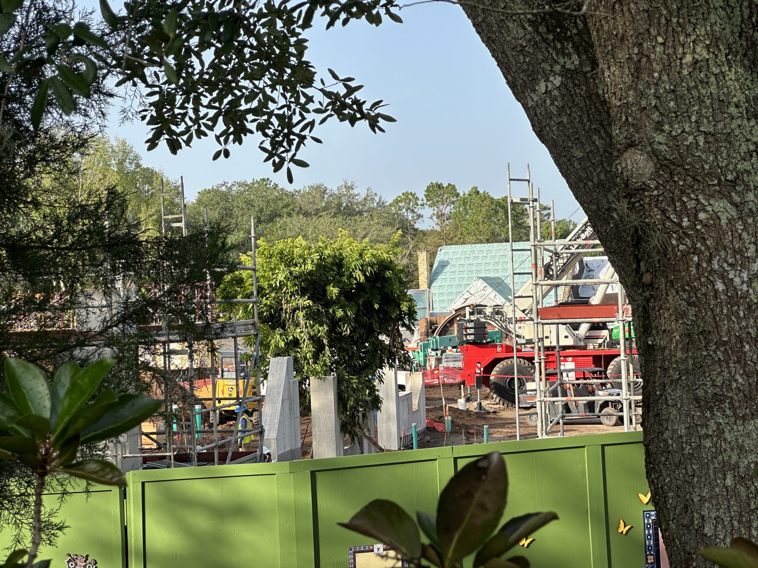Though there's still a lot of construction work to be done in the new Tropical Americas land at Disney's Animal Kingdom, some landscaping is already underway near one of its entrances.