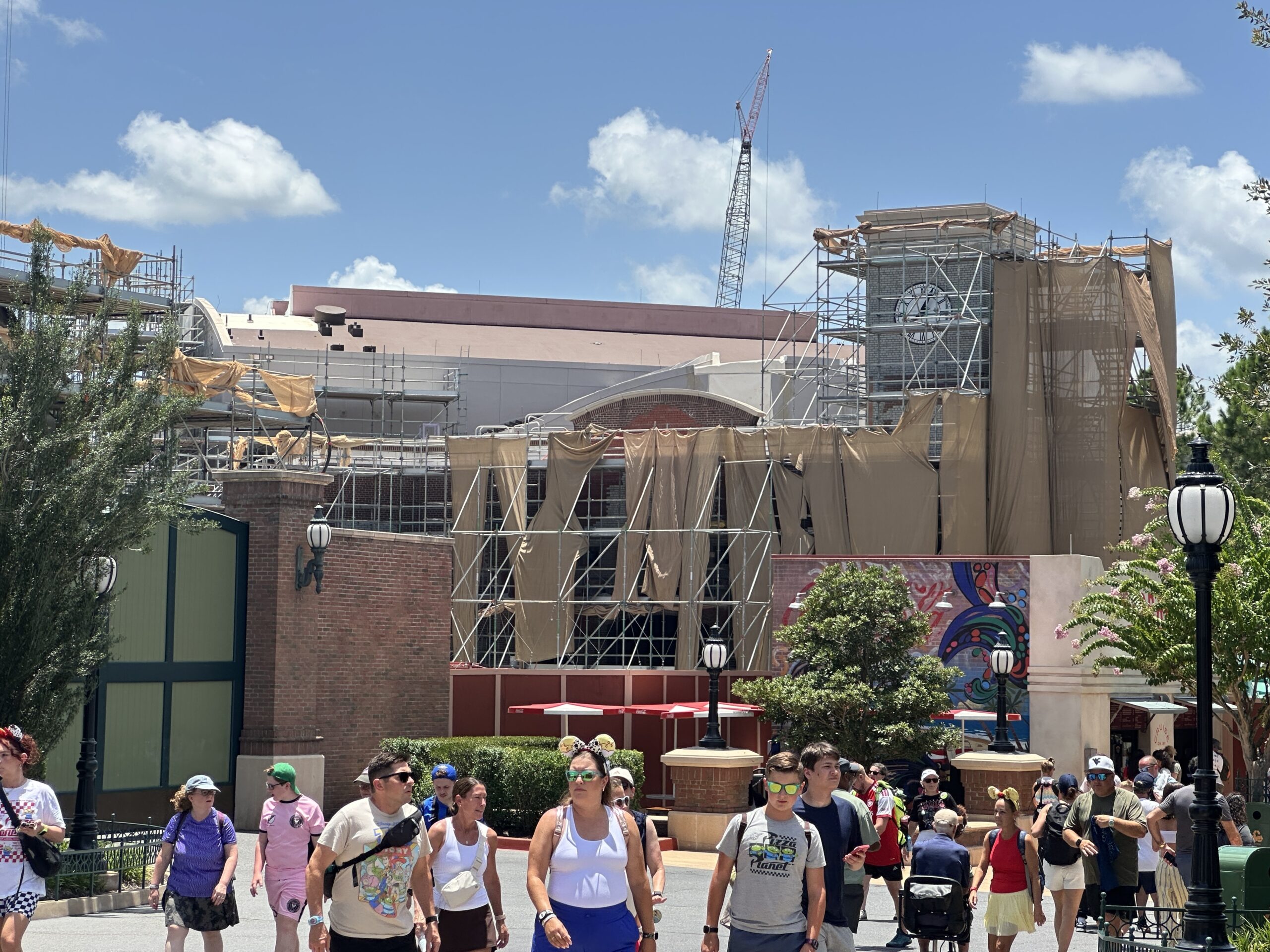Monstropolis Construction: New Column Knocked Down, Molding Added to Restrooms Building