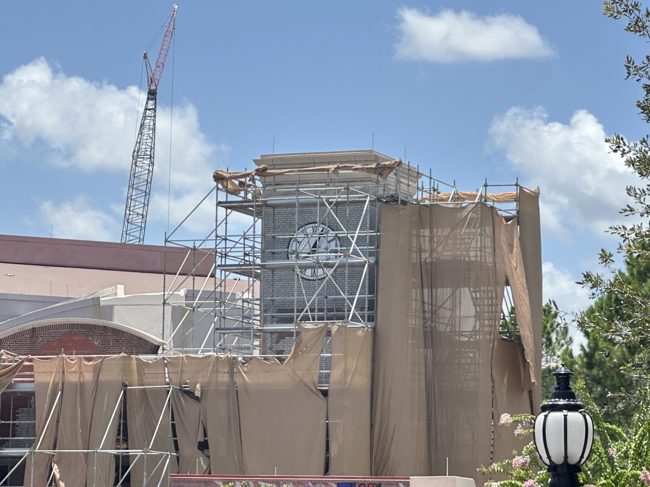 Monstropolis Construction: New Column Knocked Down, Molding Added to Restrooms Building