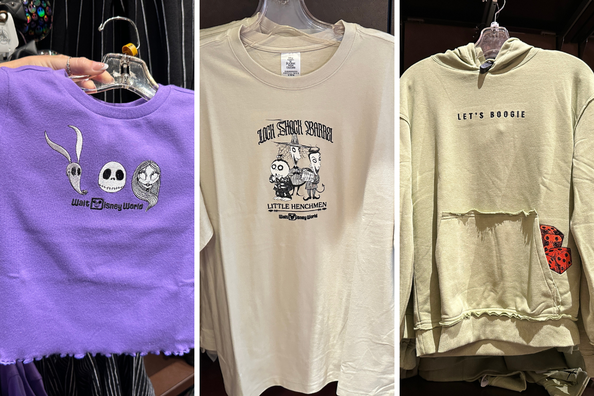 Nightmare Before Christmas apparel now available at Walt Disney World.