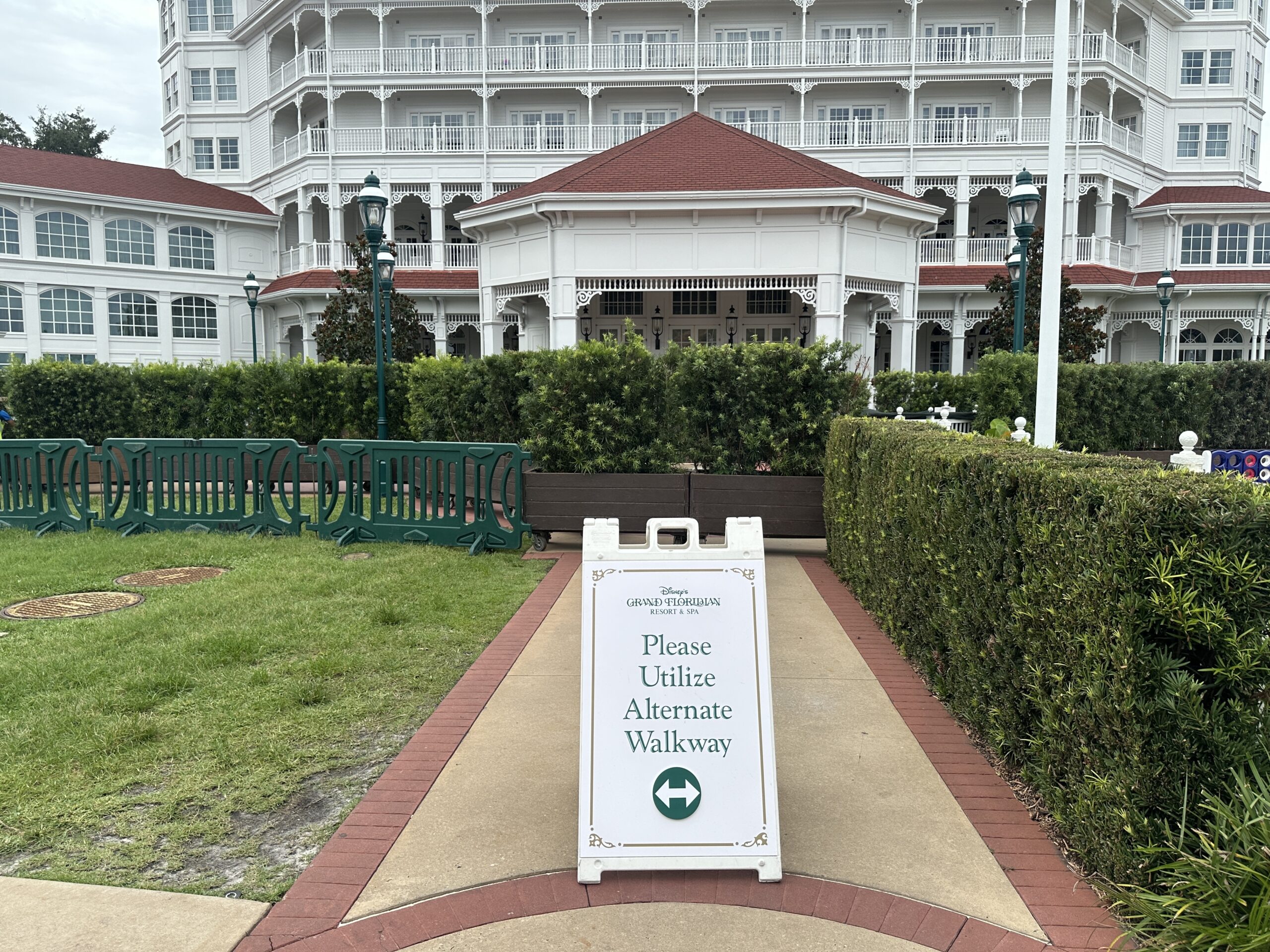 Disney's Grand Floridian Resort is temporarily redirecting guests to the pool around construction in the area.
