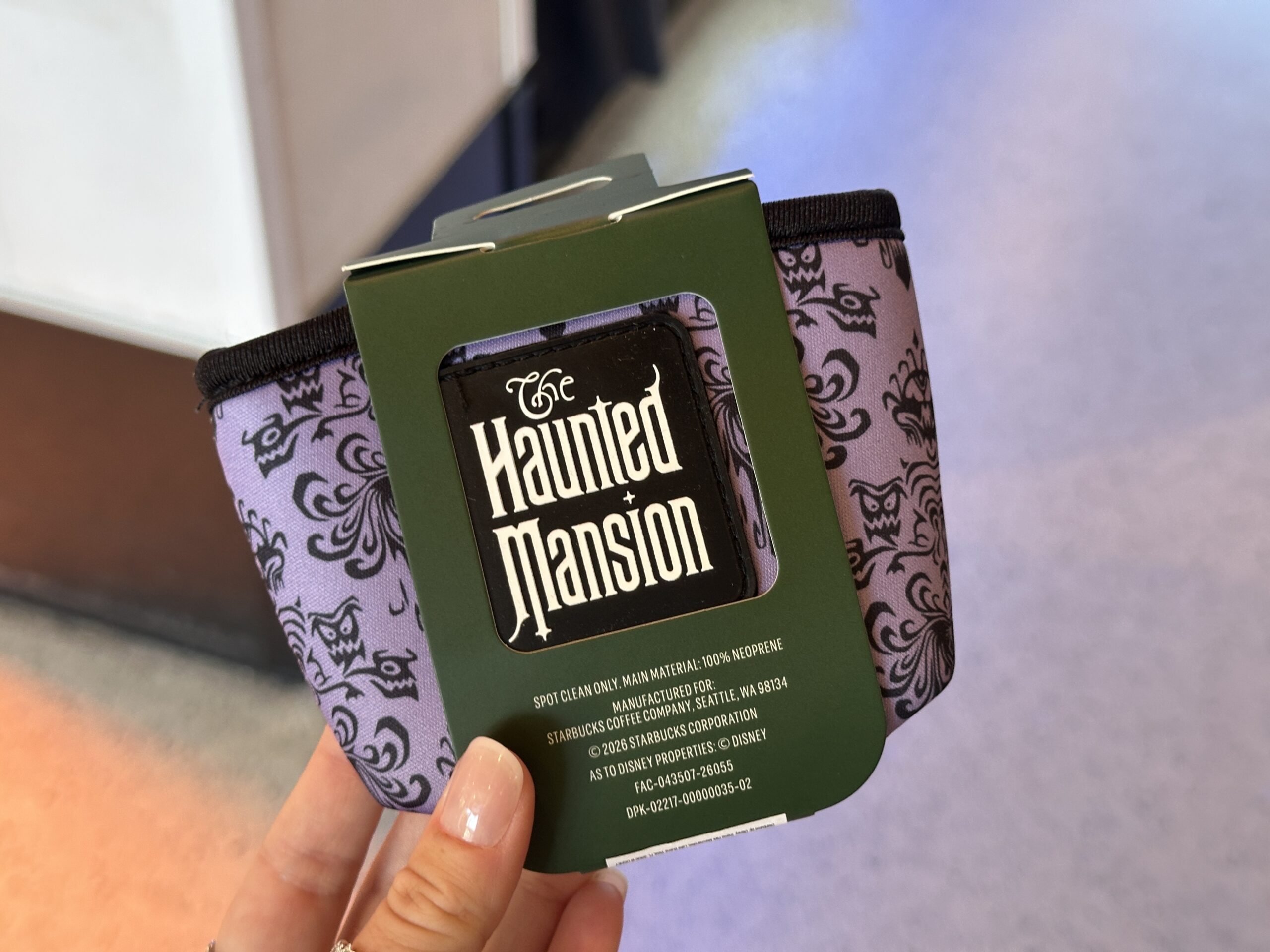 Haunted Mansion Wallpaper Cup Sleeve by Starbucks at Disney World