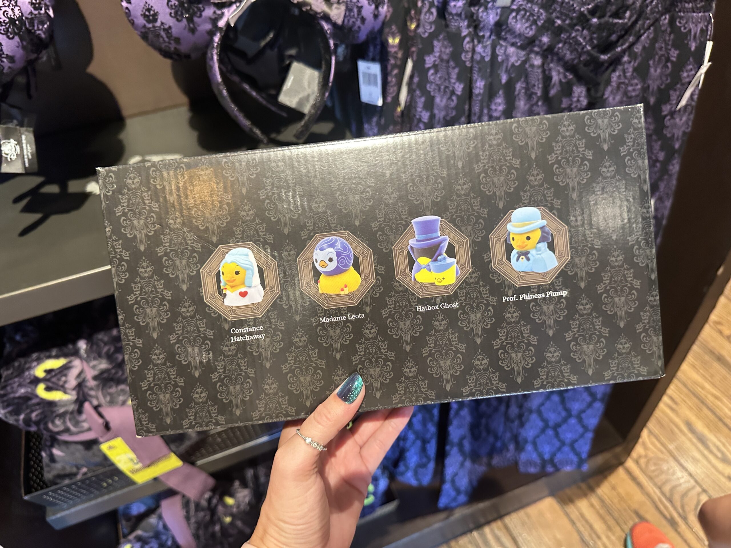 Make bath time festive with new rubber ducks inspired by The Haunted Mansion characters available at Walt Disney World.